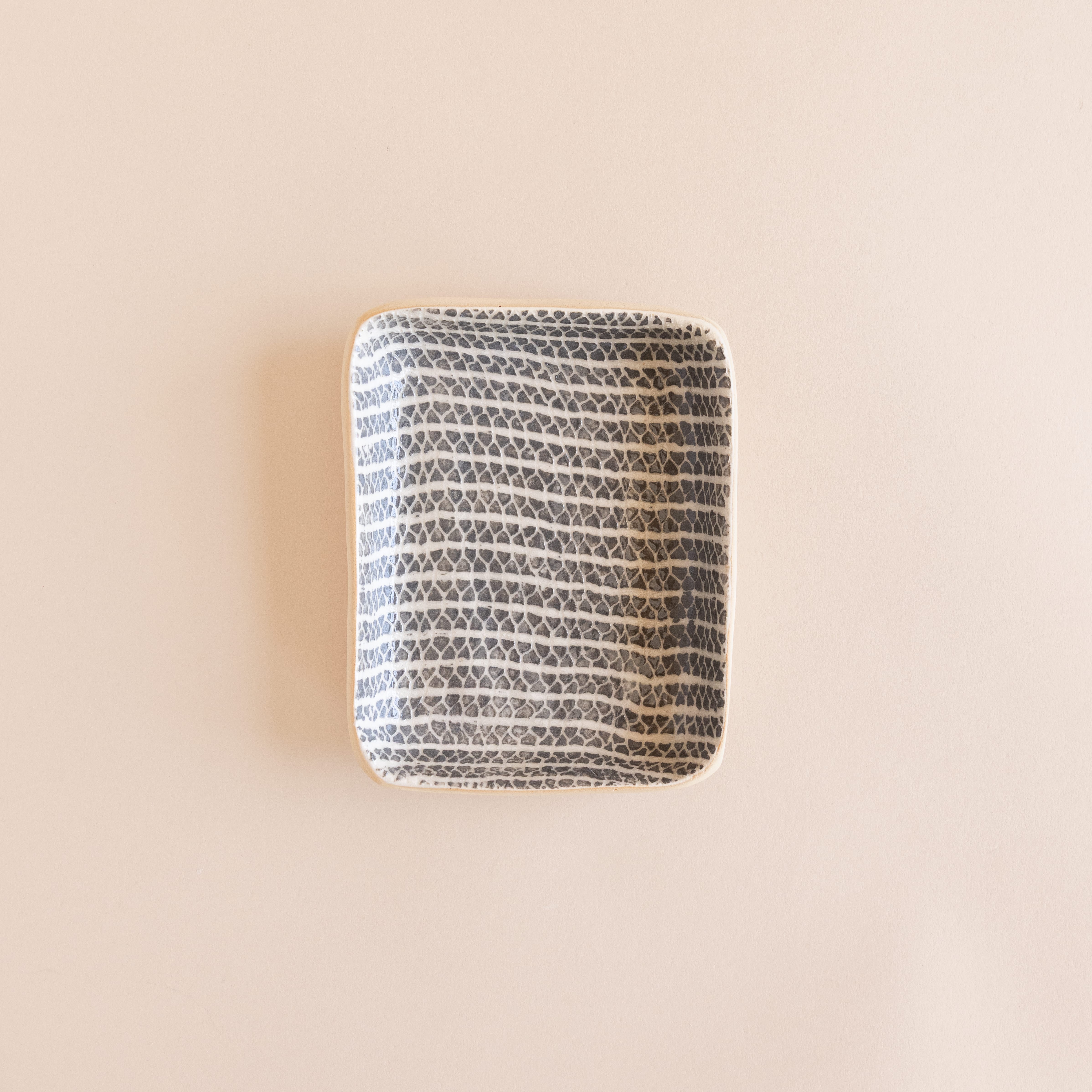 Terrafirma Serveware Strata / Charcoal Snack Plate by Terrafirma