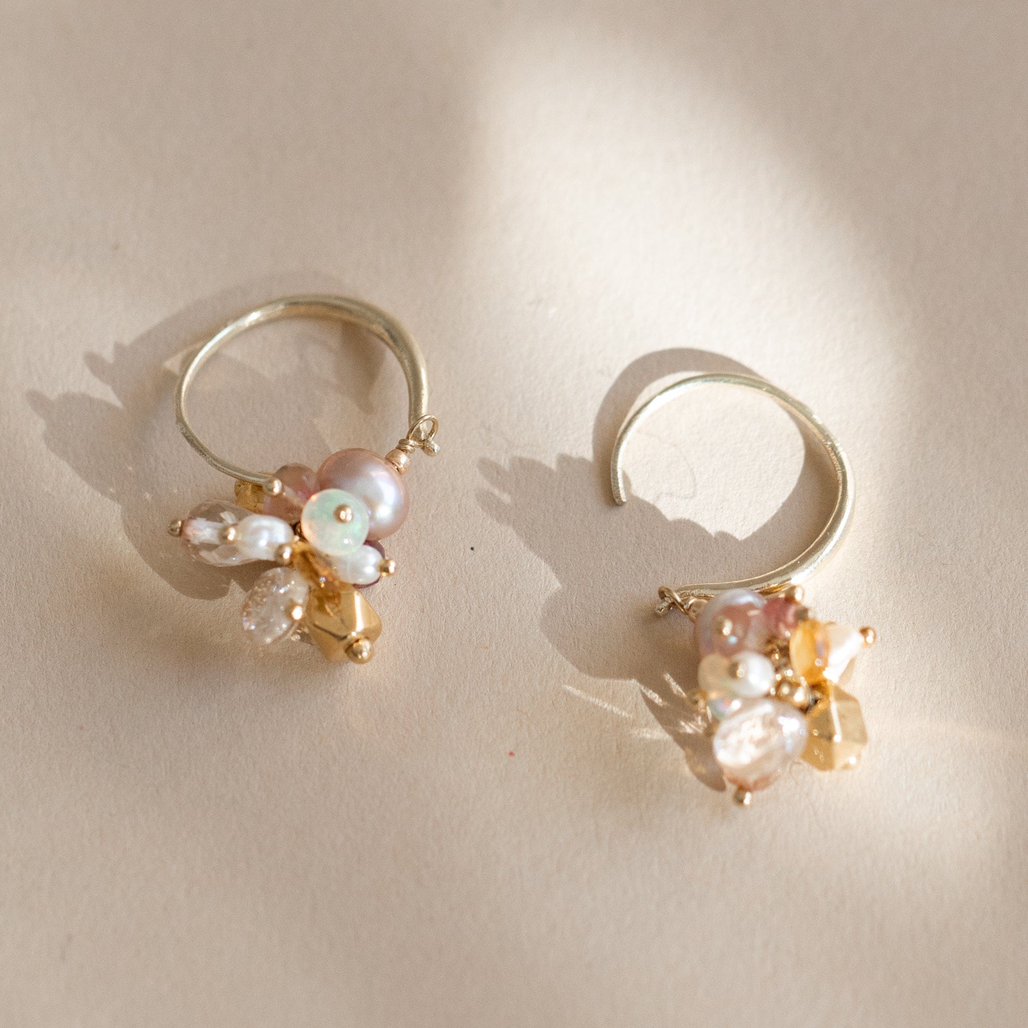 5 Octobre Earrings Gemstone & Pearl Drop Earrings