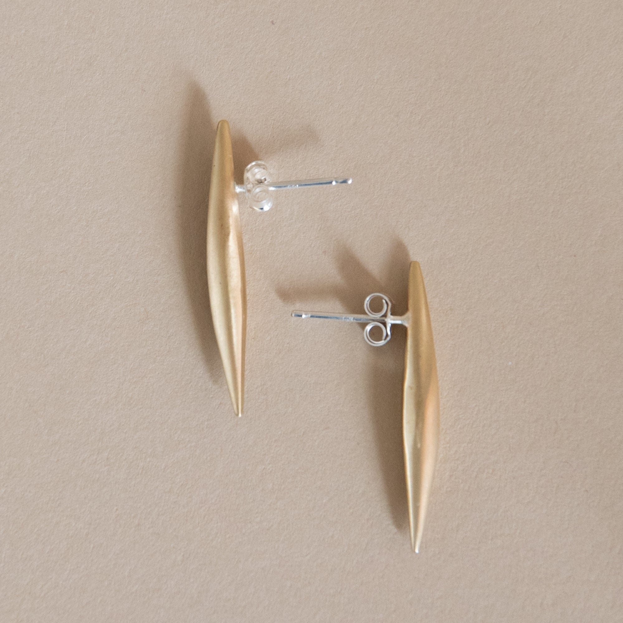 8.6.4 Earrings Long Post Studs in Brass