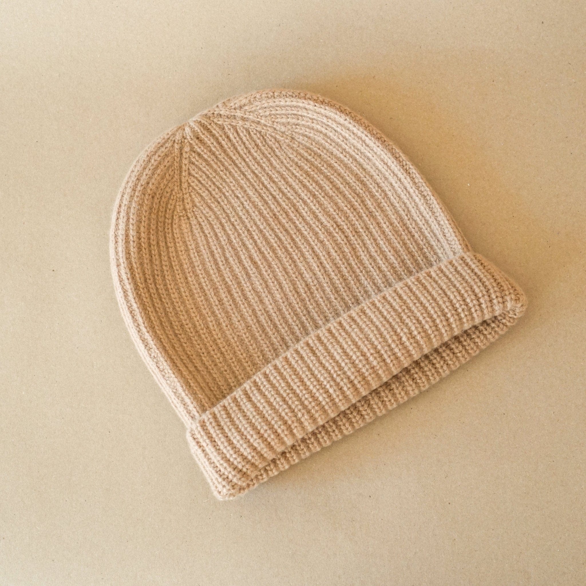 8.6.4 Hats Camel Cashmere Ribbed Beanie