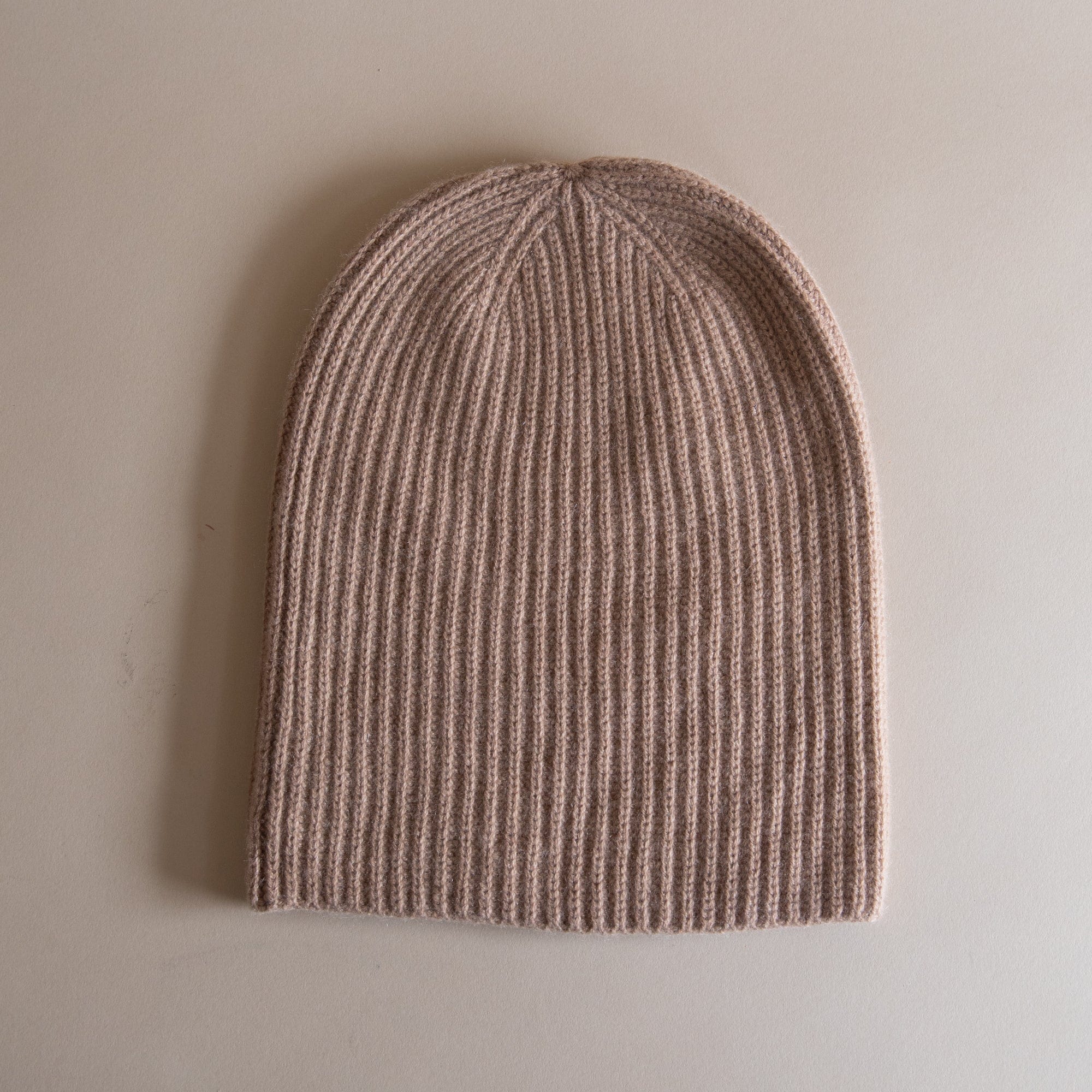 8.6.4 Hats Camel Cashmere Ribbed Beanie