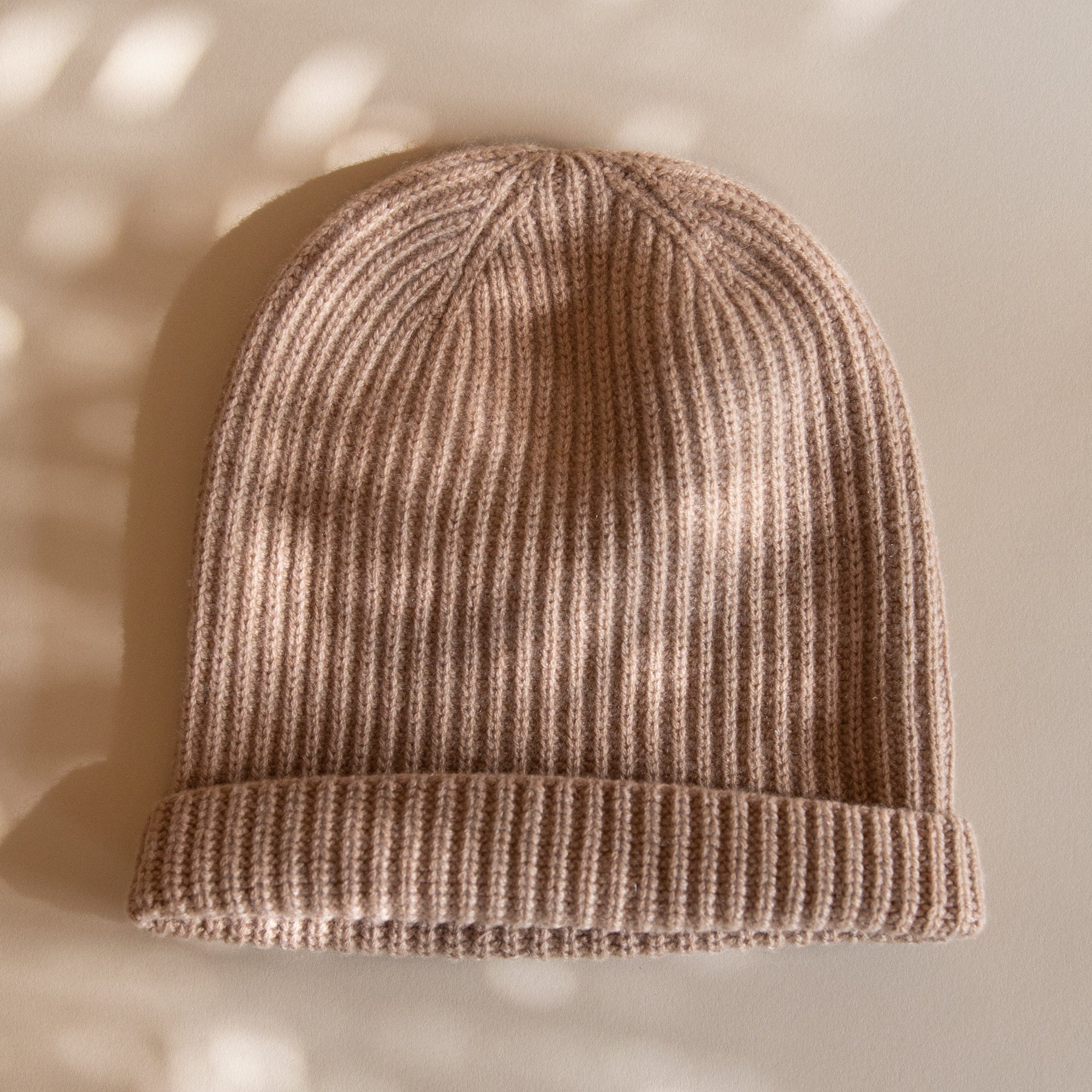 8.6.4 Hats Camel Cashmere Ribbed Beanie