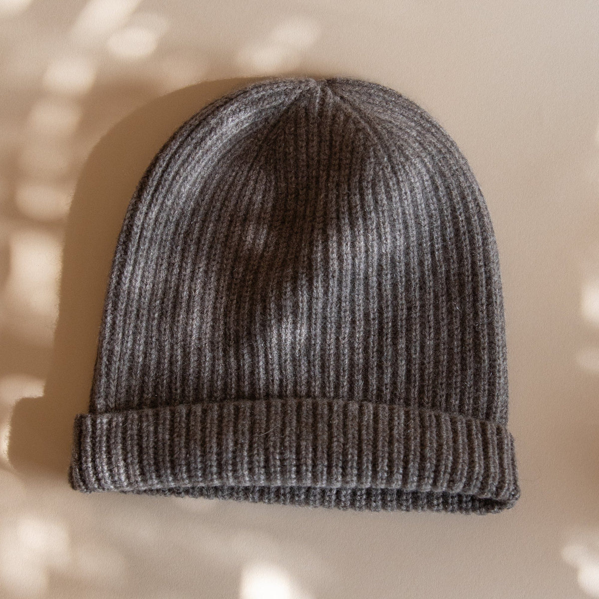 Cashmere Ribbed Beanie