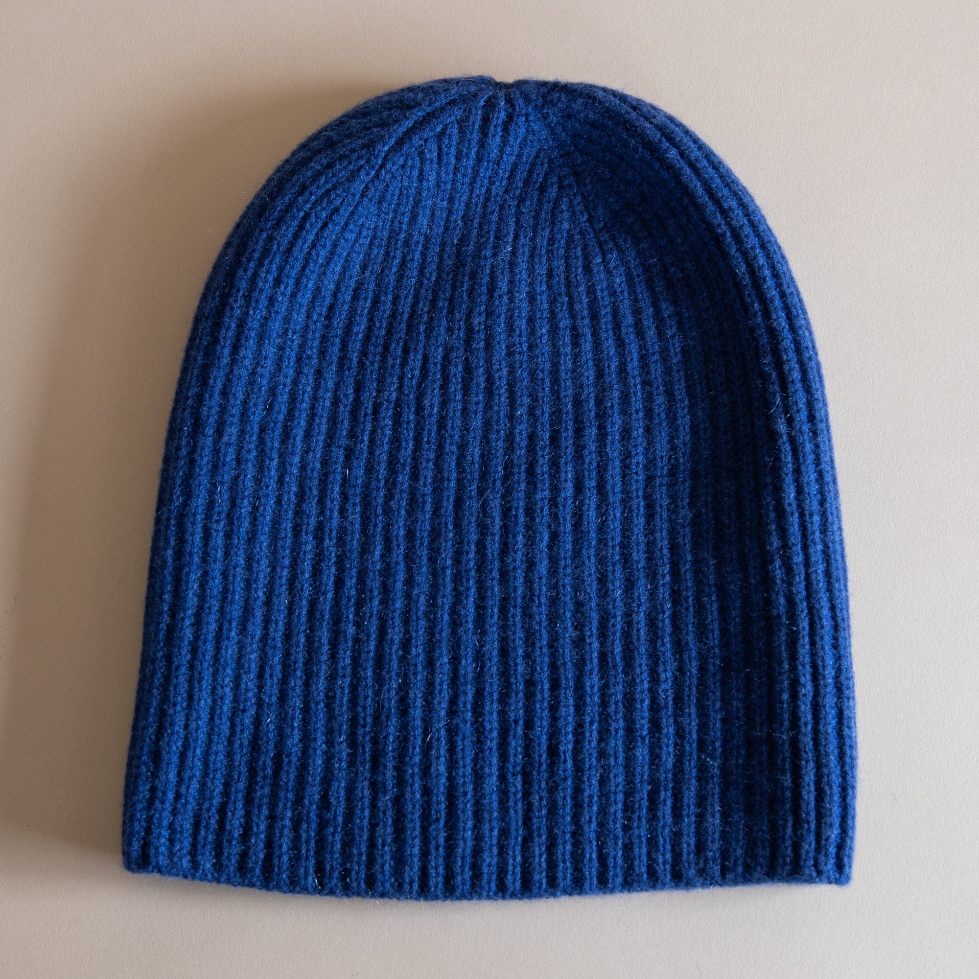 8.6.4 Hats Indigo Cashmere Ribbed Beanie