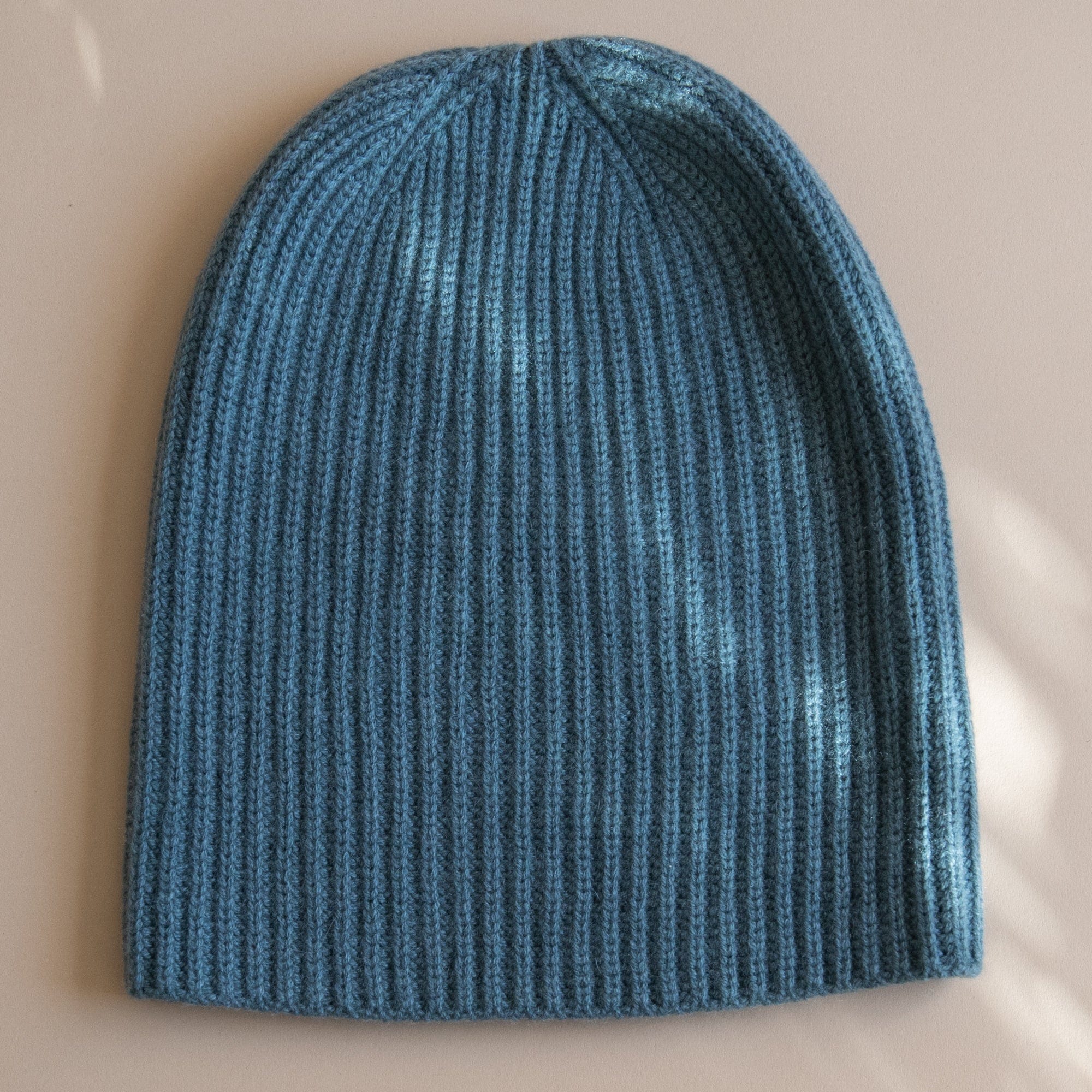 8.6.4 Hats Norfolk Blue Cashmere Ribbed Beanie