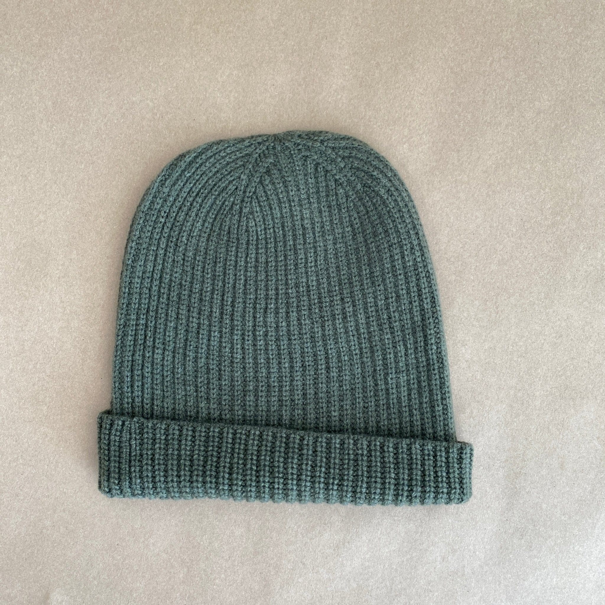 8.6.4 Hats Olive Cashmere Ribbed Beanie