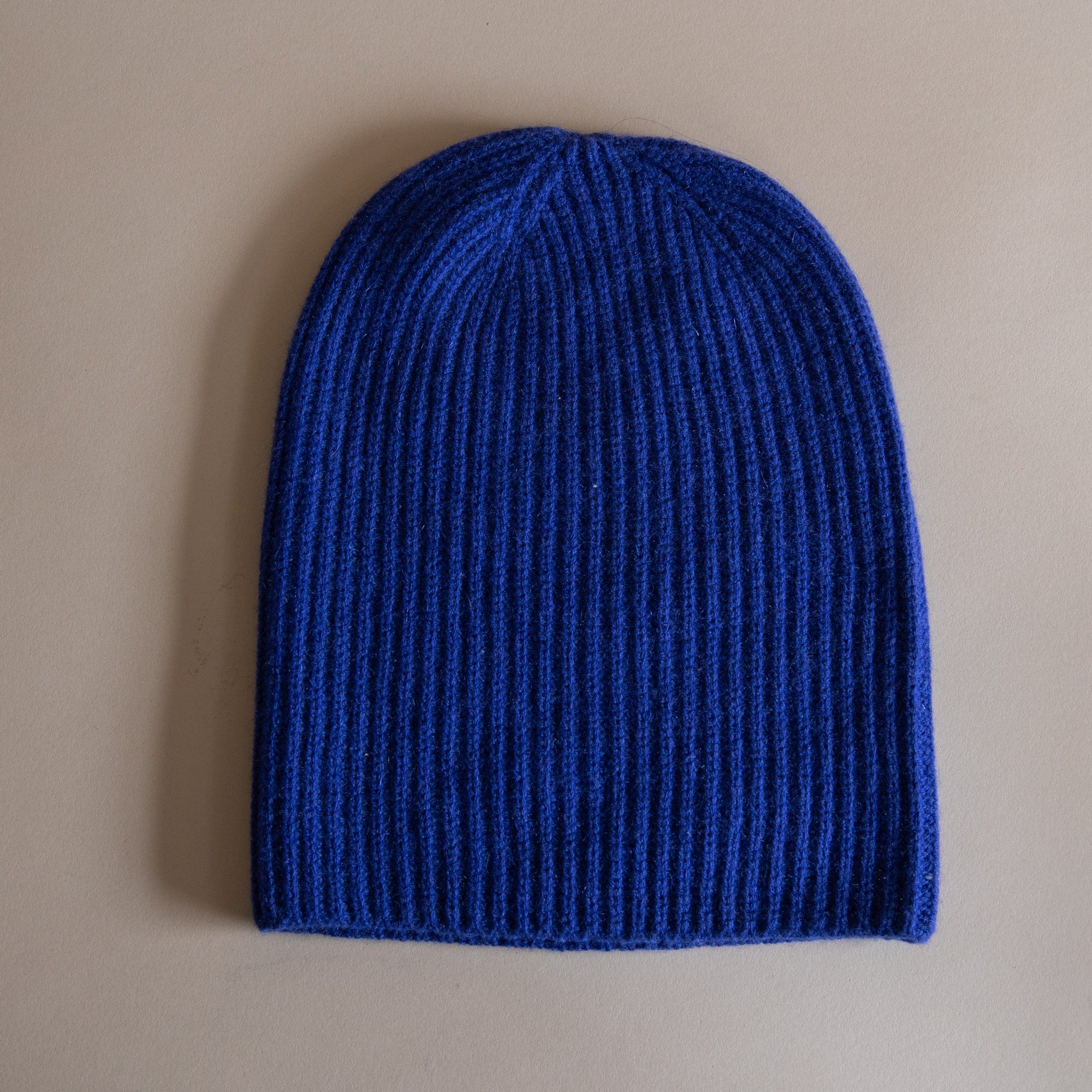 8.6.4 Hats Ultramarine Blue Cashmere Ribbed Beanie