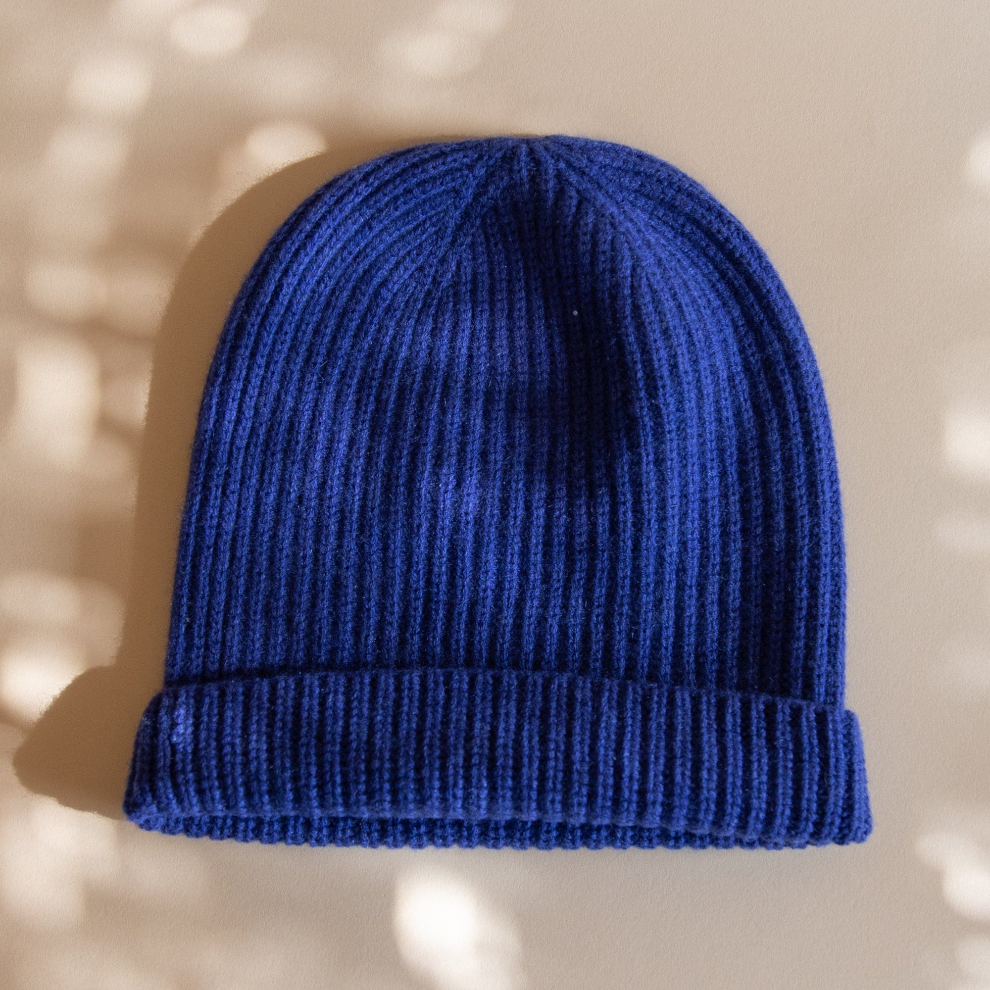 8.6.4 Hats Ultramarine Blue Cashmere Ribbed Beanie