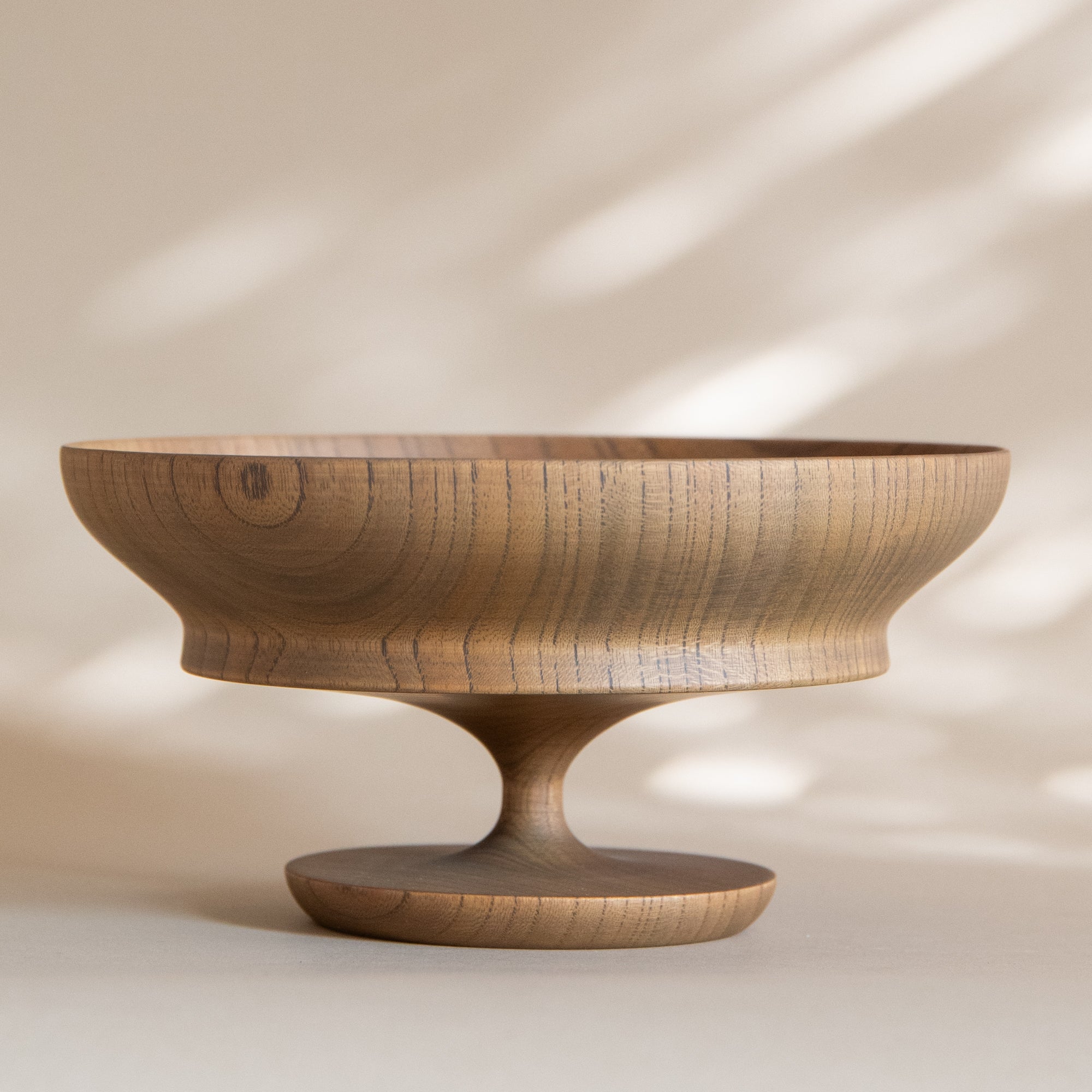 Sinafu Pedestal Bowl in Smoky Grey