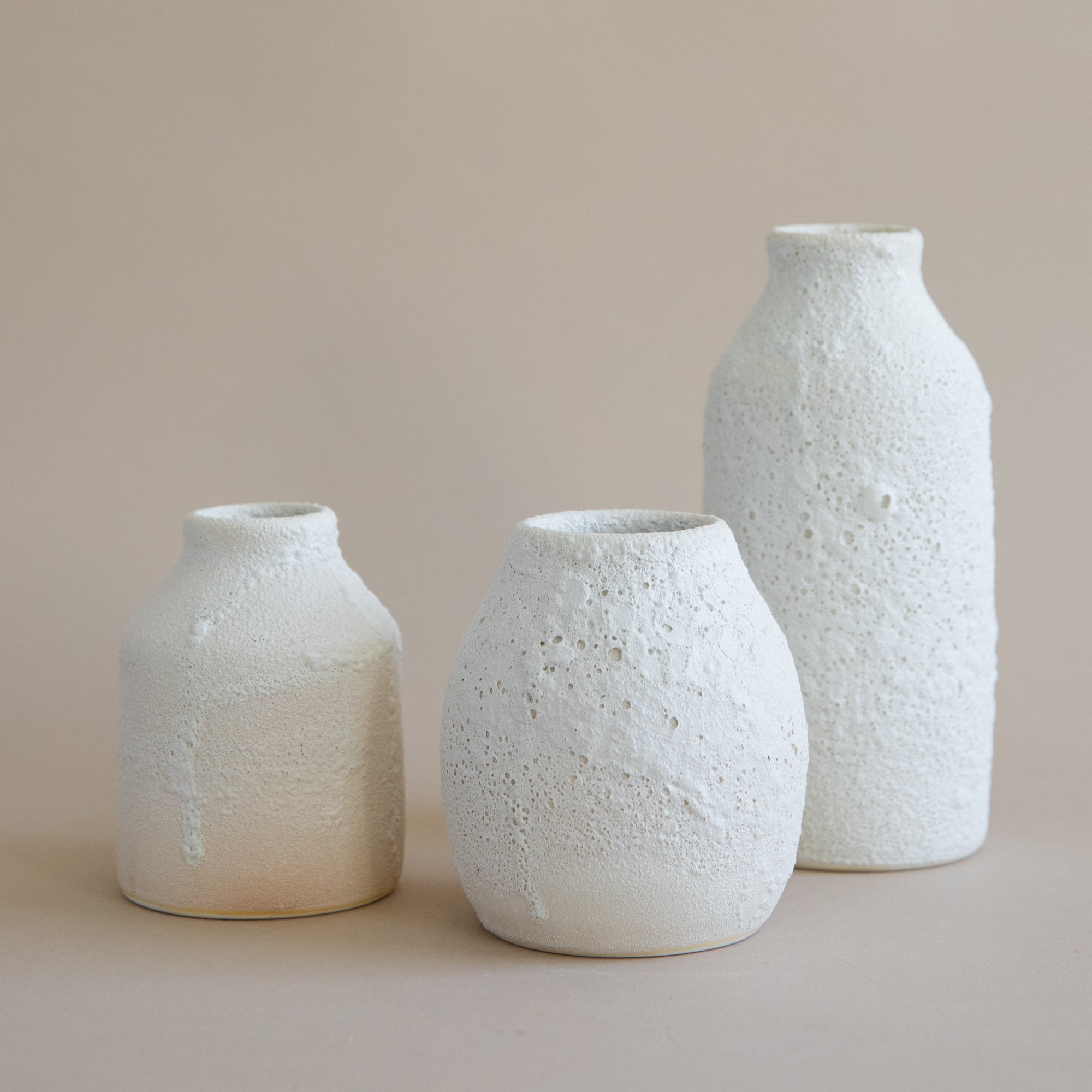 Crater Vase in White