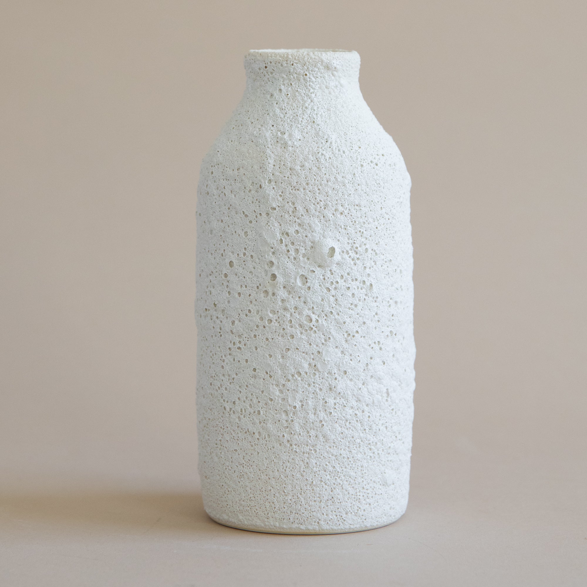 Crater Vase in White