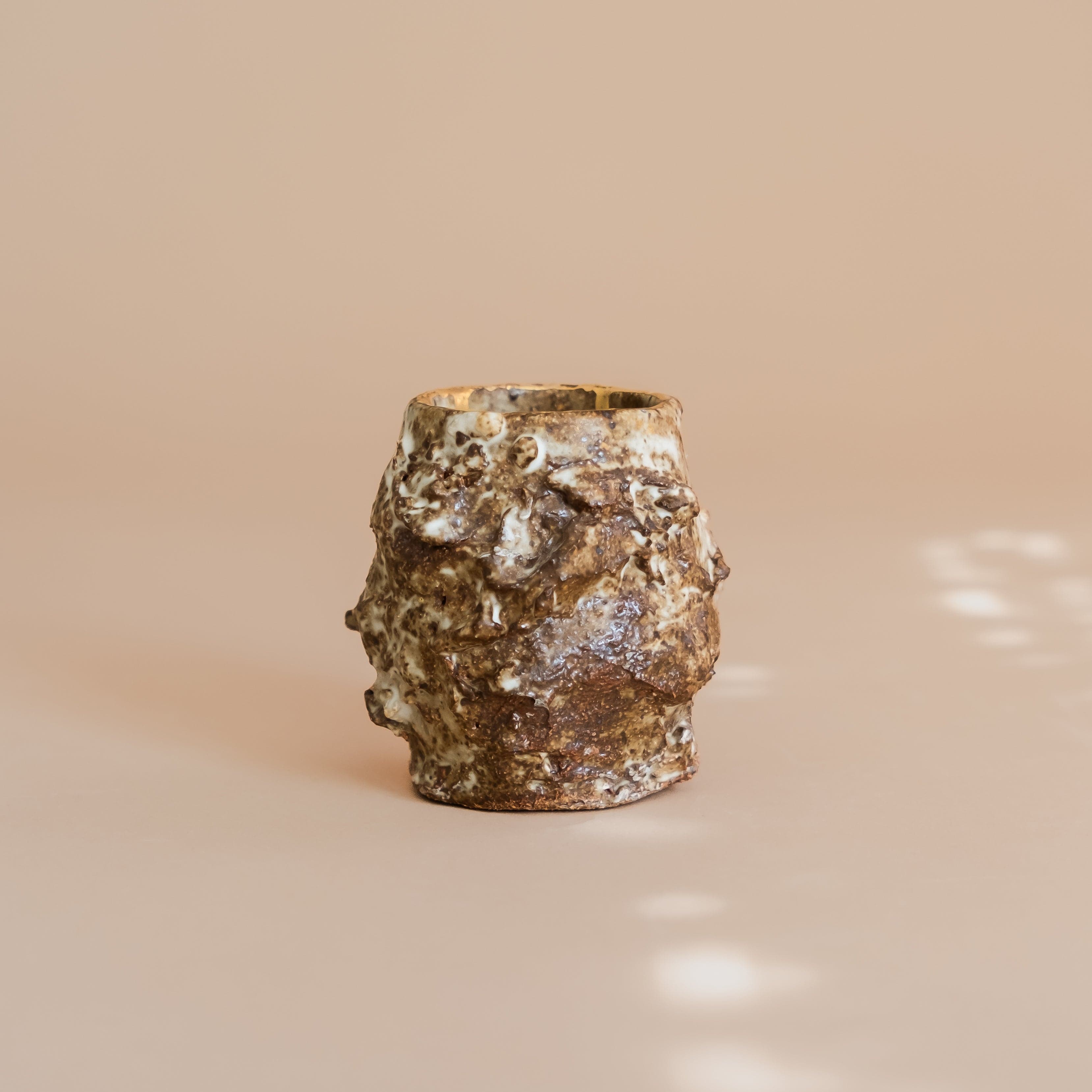 Abra Edelman Objects 001 Vessel with Gold Rim by Abra Edelman