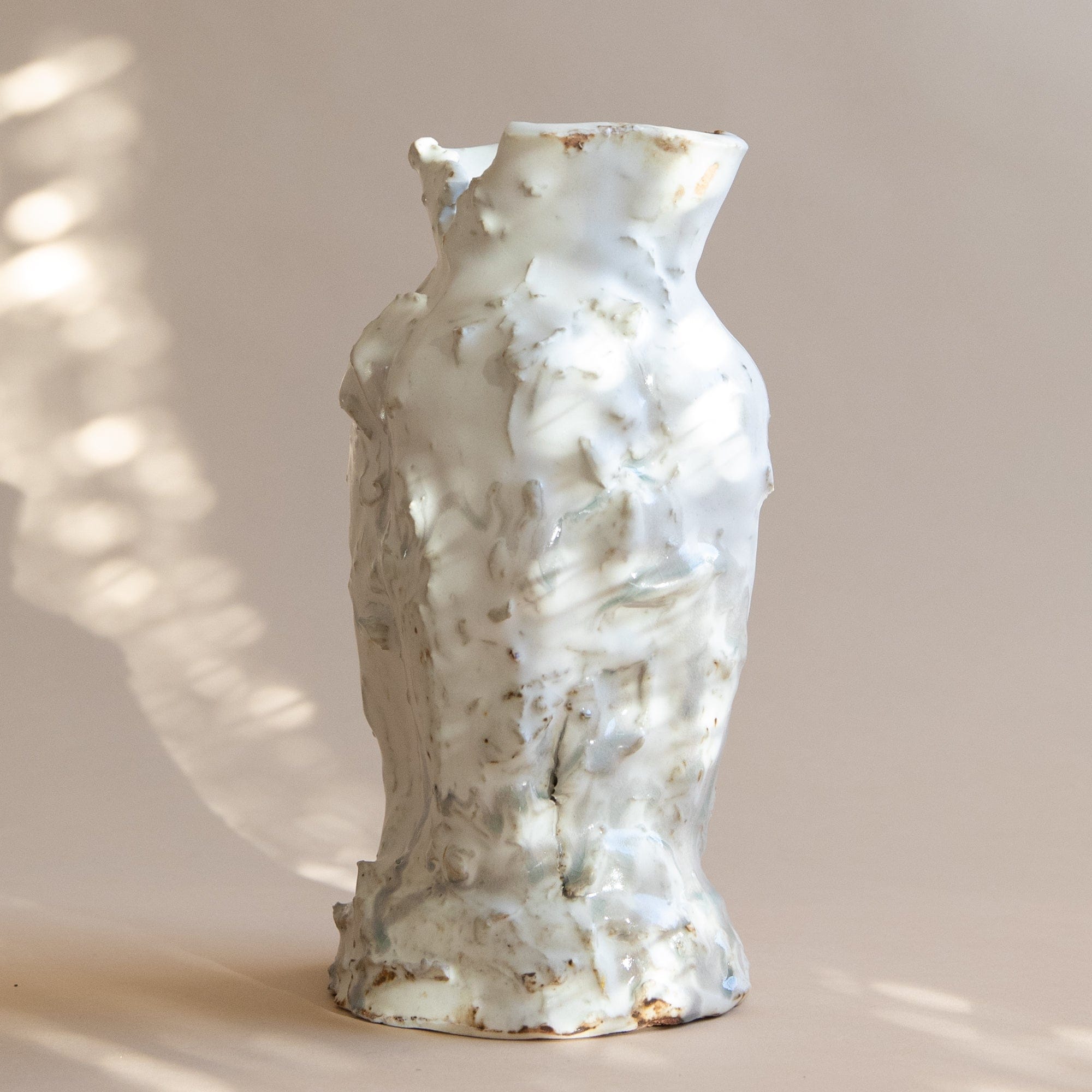 Abra Edelman Statement Piece Chalk Textured Vase by Abra Edelman