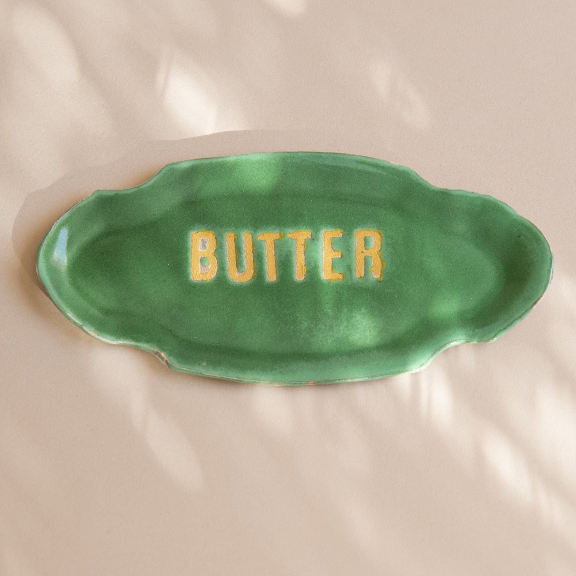 Abra Edelman Trays + Catchalls Oval Butter Dish by Abra Edelman