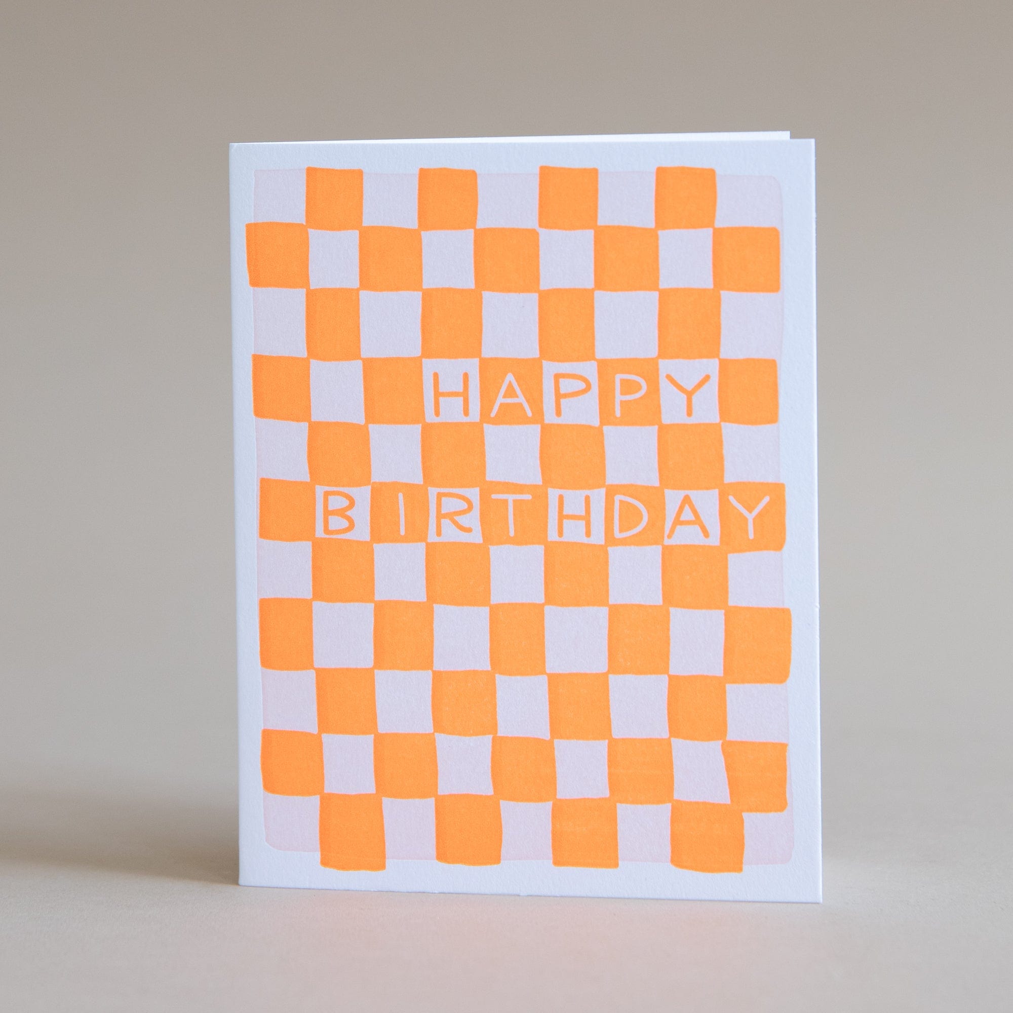 And Here We Are Greeting Cards Checkerboard Birthday Card