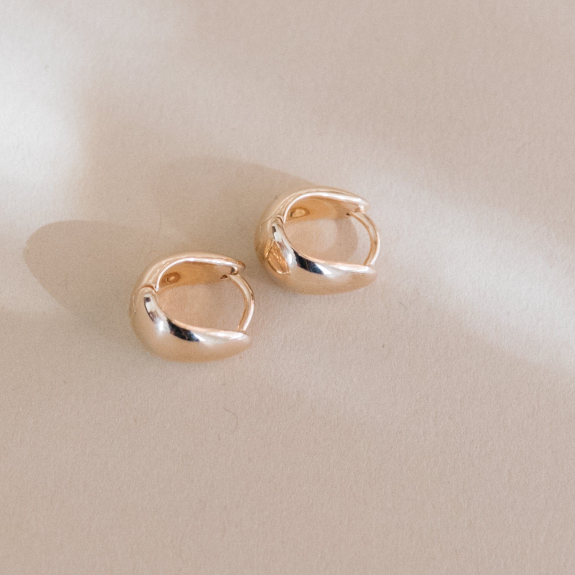 Annika Inez Earrings Gold / Petite Gentle Slope Hoops by Annika Inez