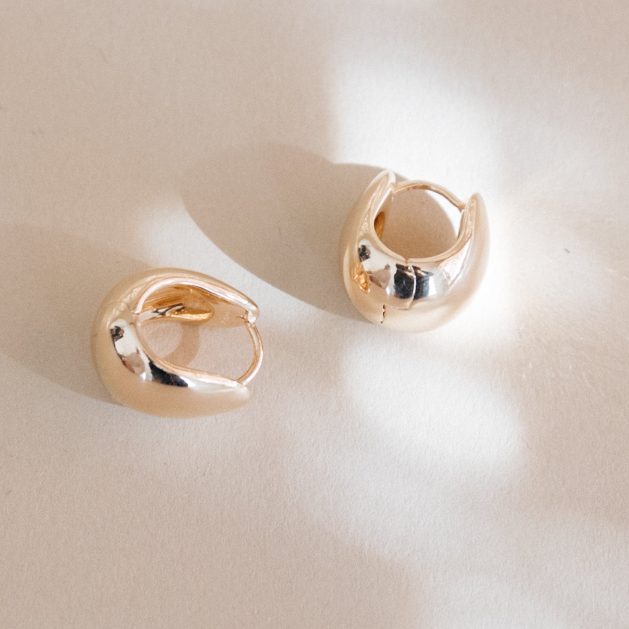 Annika Inez Earrings Gold / Regular Gentle Slope Hoops by Annika Inez