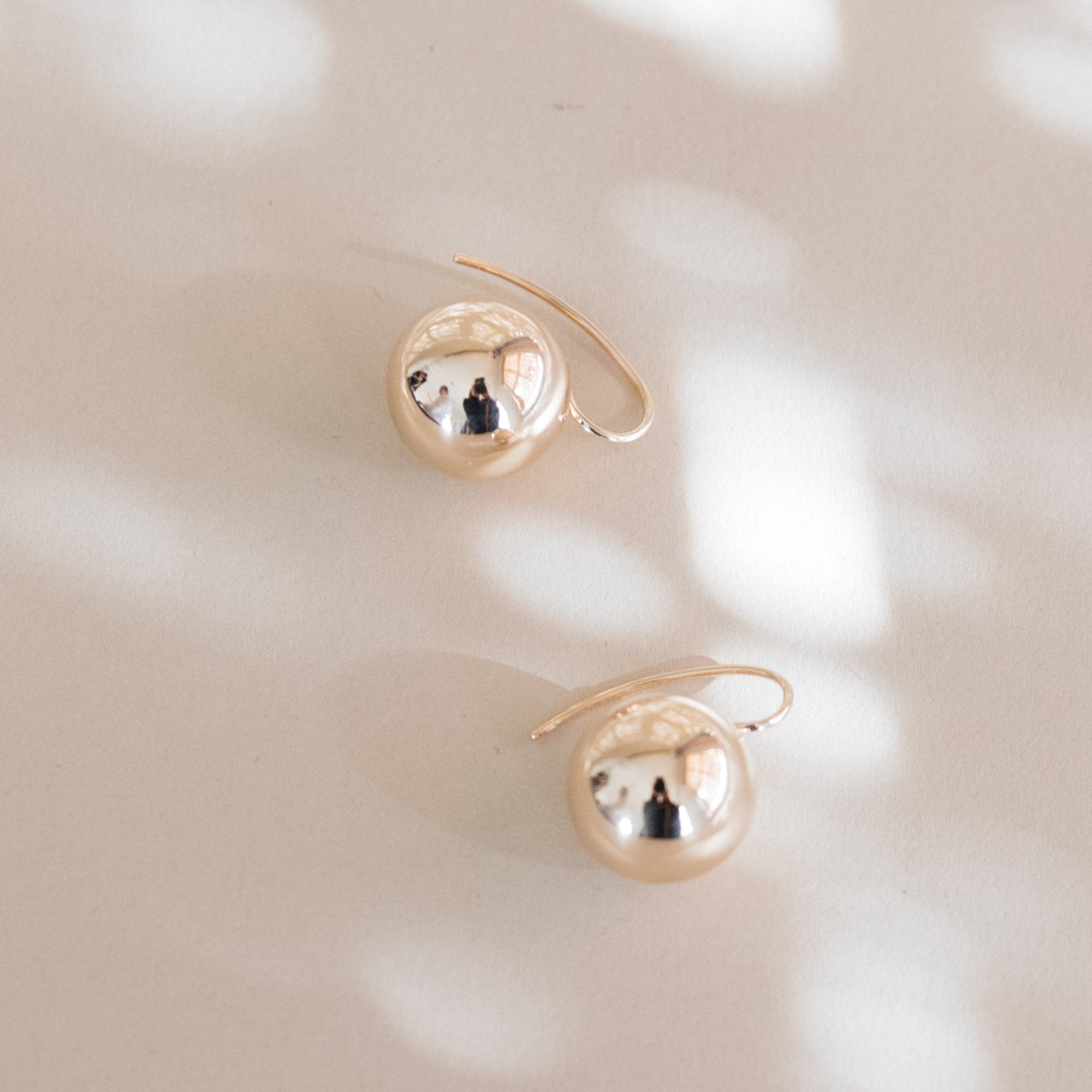 Annika Inez Earrings Gold Sphere Drop Earrings by Annika Inez