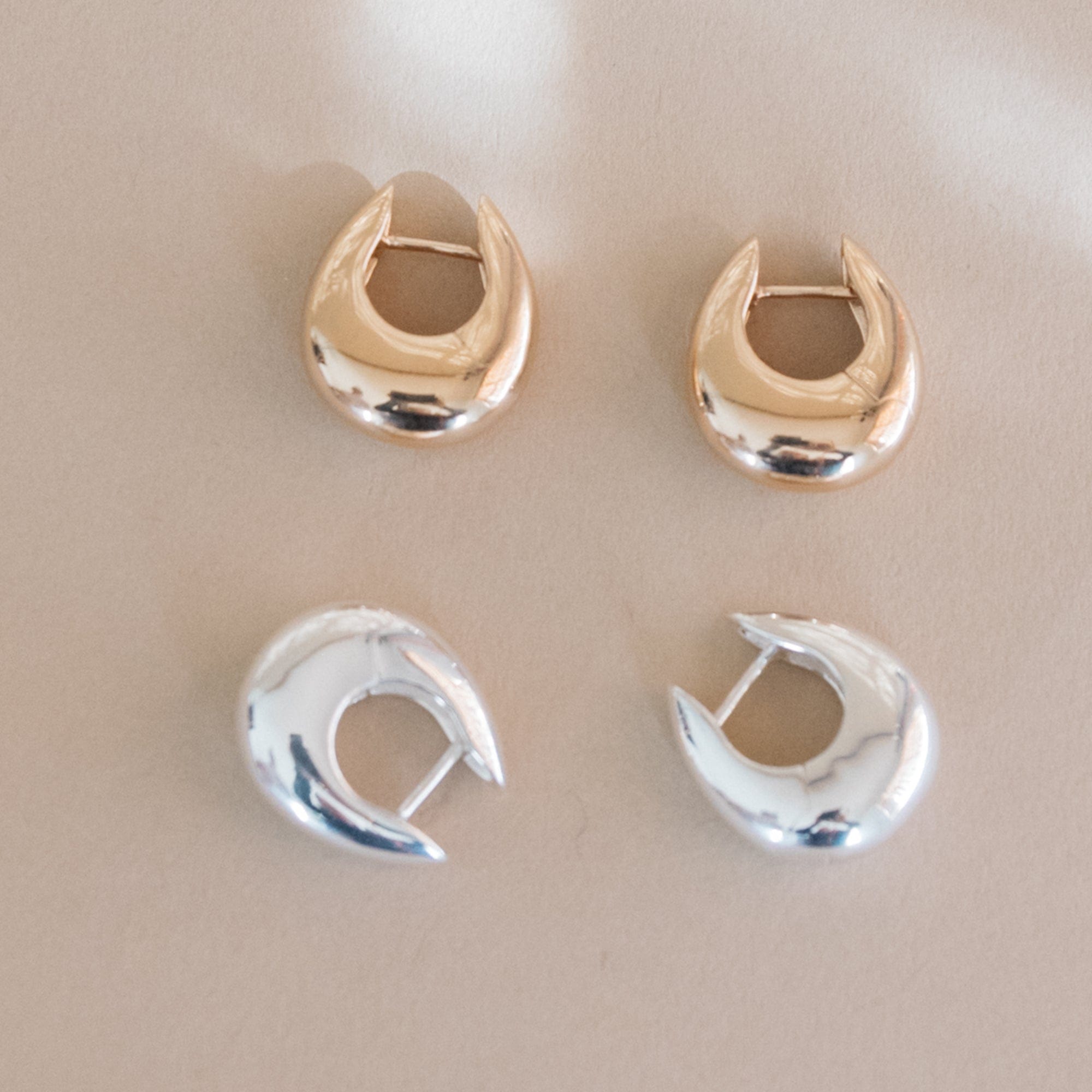 Sloping Hinge Hoops by Annika Inez
