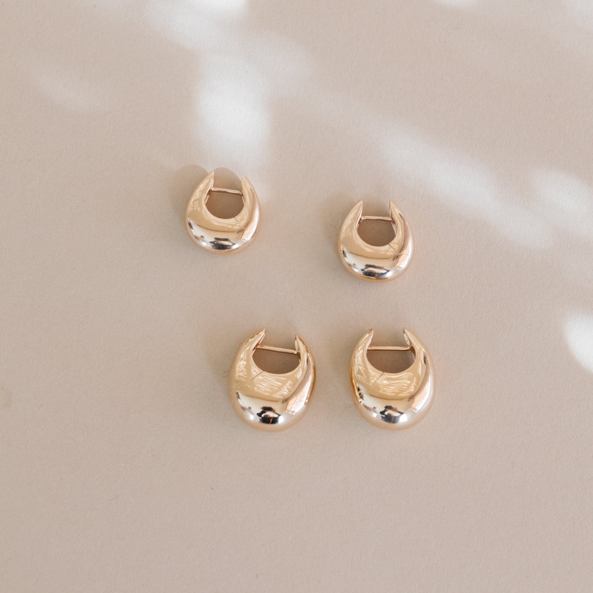 Sloping Hinge Hoops by Annika Inez