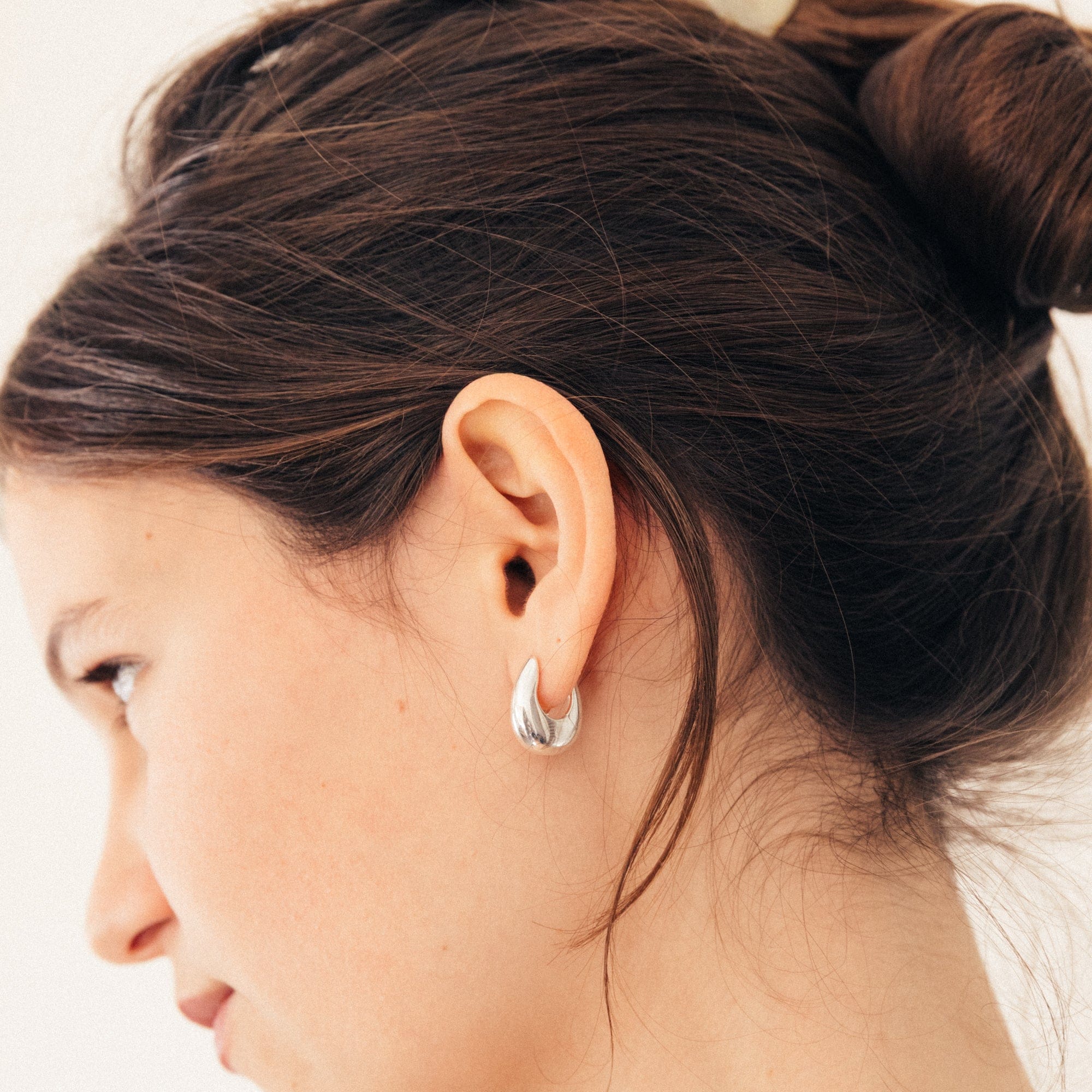 Annika Inez Earrings Sloping Hinge Hoops by Annika Inez