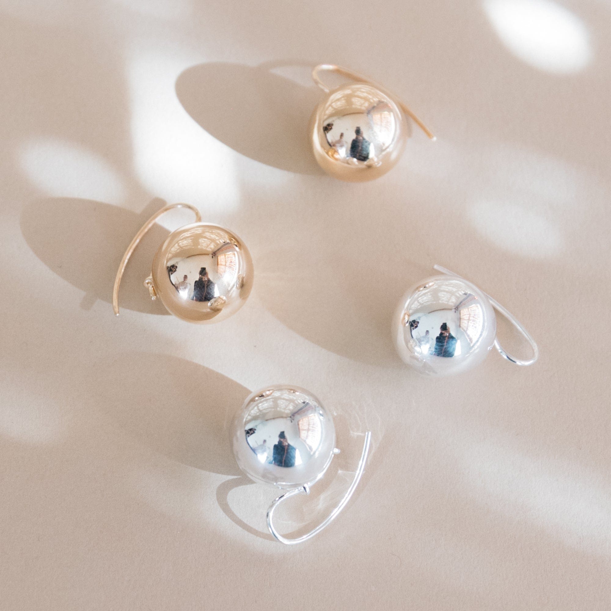 Sphere Drop Earrings by Annika Inez