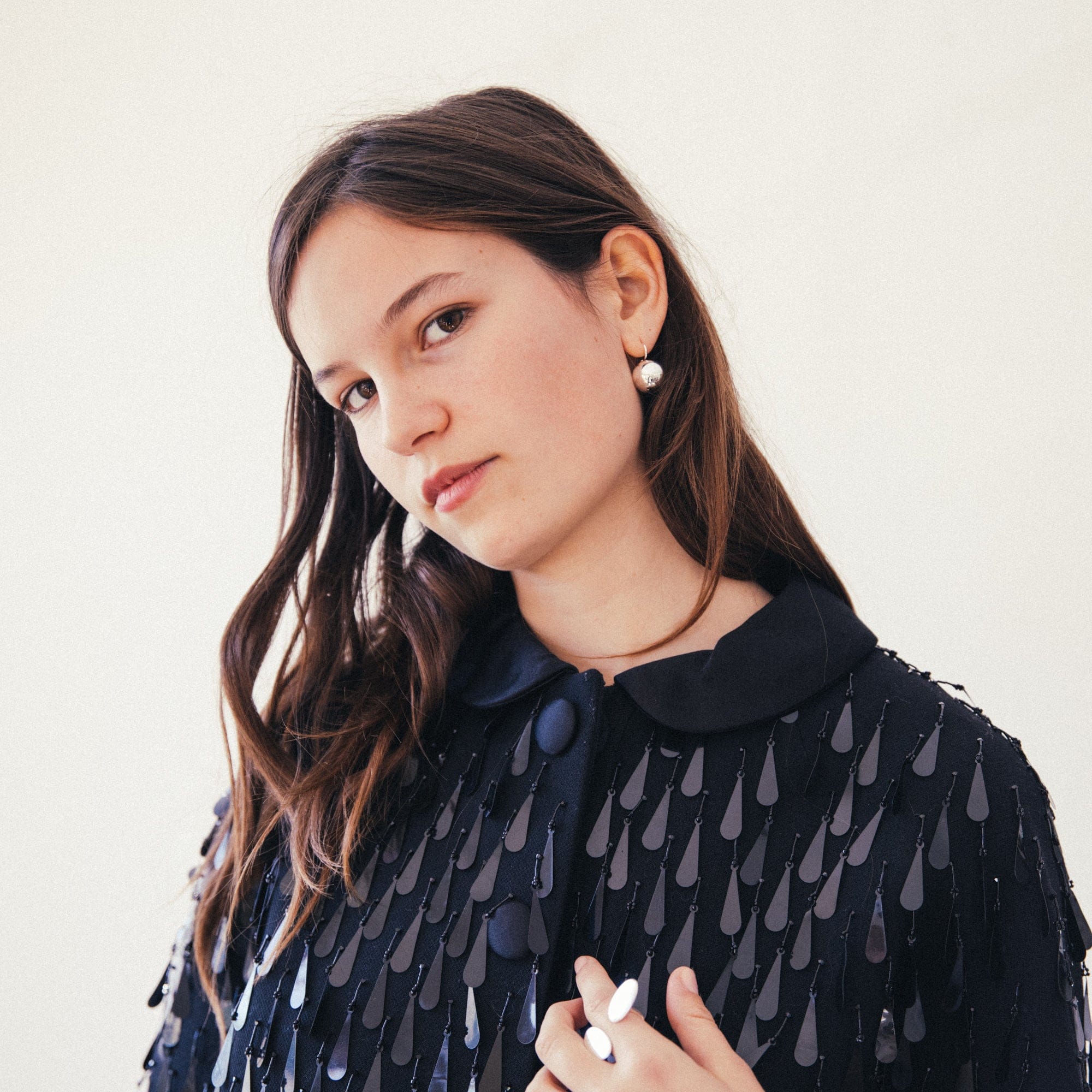 earrings for black dress Sphere Drop Earrings by Annika Inez Gold