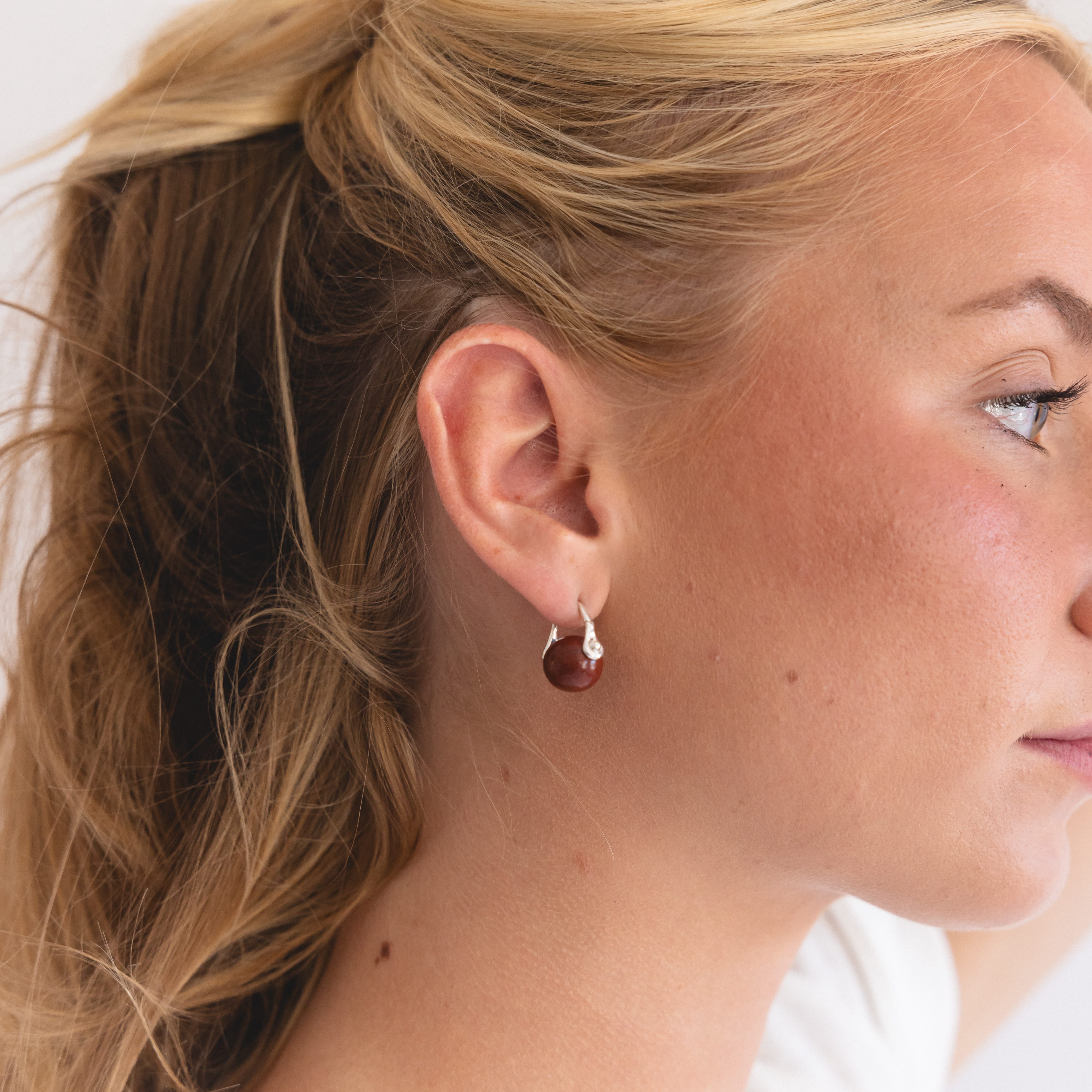 Annika Inez Earrings Stone Ellipse Earrings by Annika Inez
