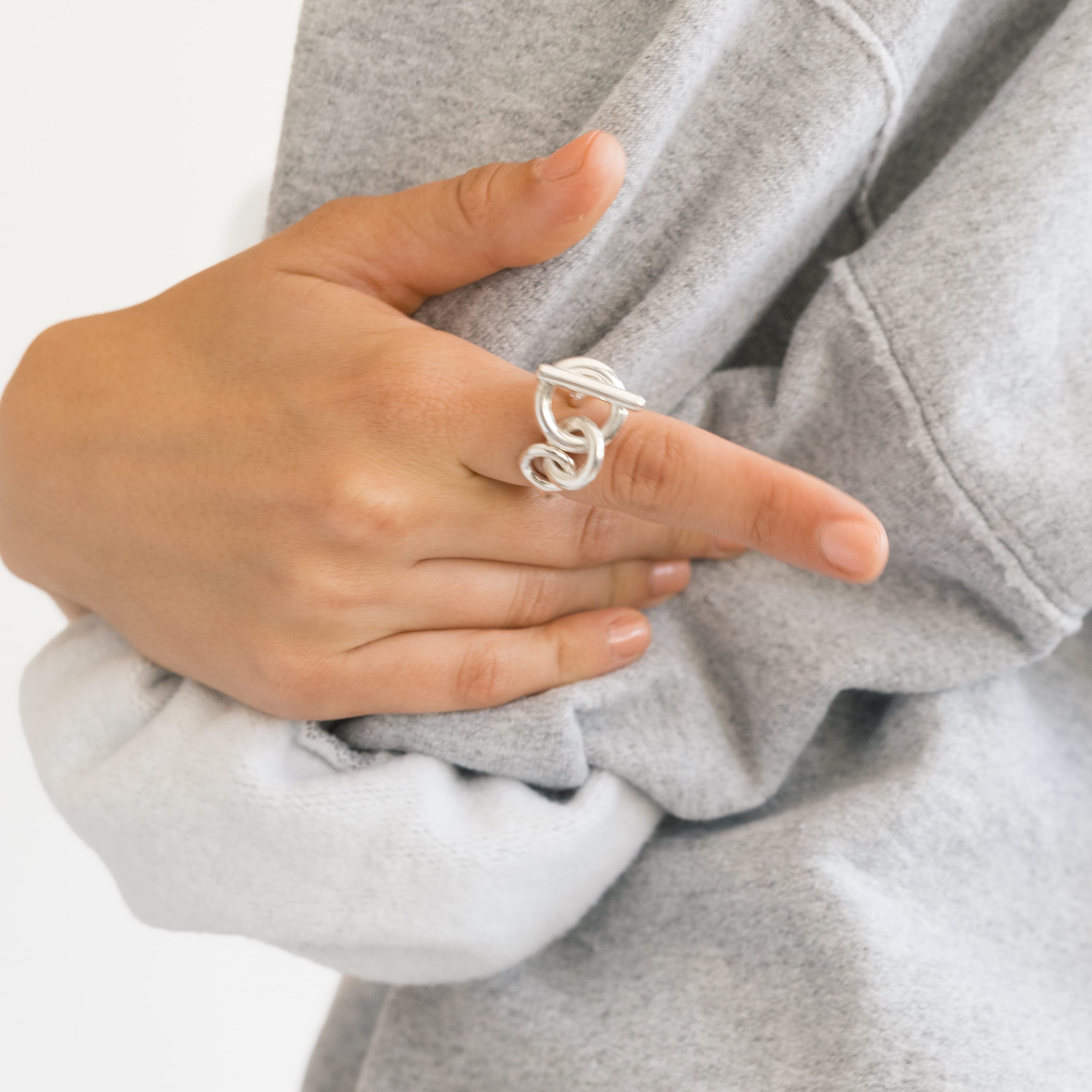 Annika Inez Rings Silver / 5 Tapered Link Ring by Annika Inez