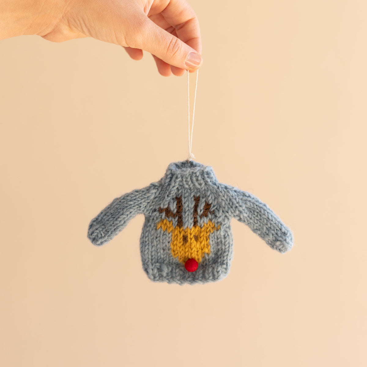 Aveva Seasonal Reindeer Knitted Sweater Ornament