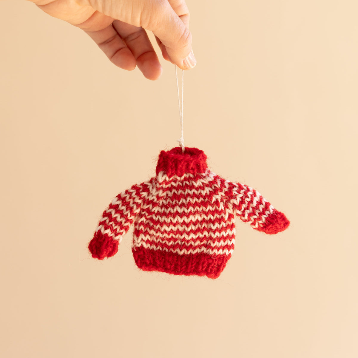 Aveva Seasonal Striped Knitted Sweater Ornament