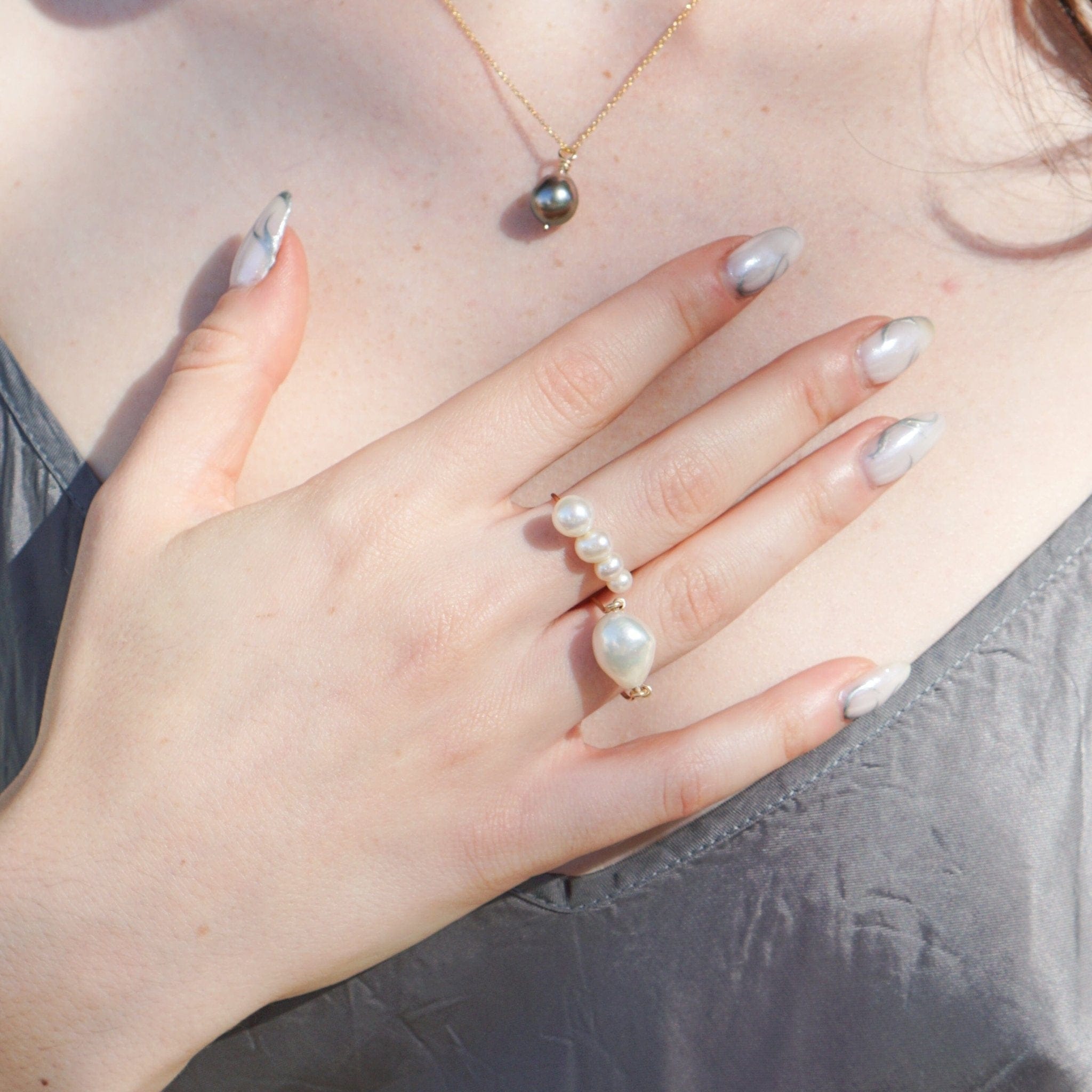 Baroque Pearl Ring by Mary MacGill - +COOP