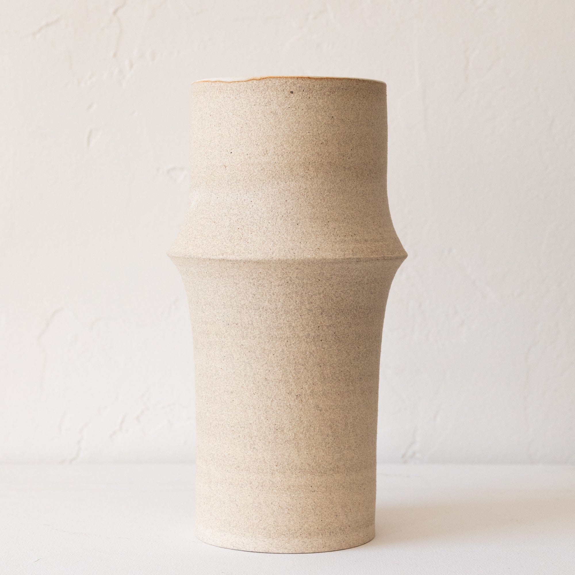 BD Pottery Everyday Oatmeal Ridge Vase