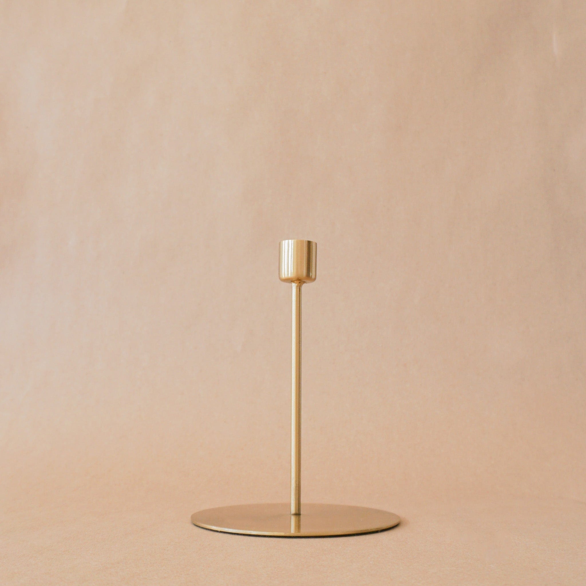 BE HOME Candle Holders Tall Taper Candle Holders in Gold