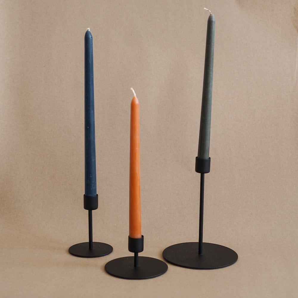 BE HOME Candle Holders Taper Candle Holders in Black