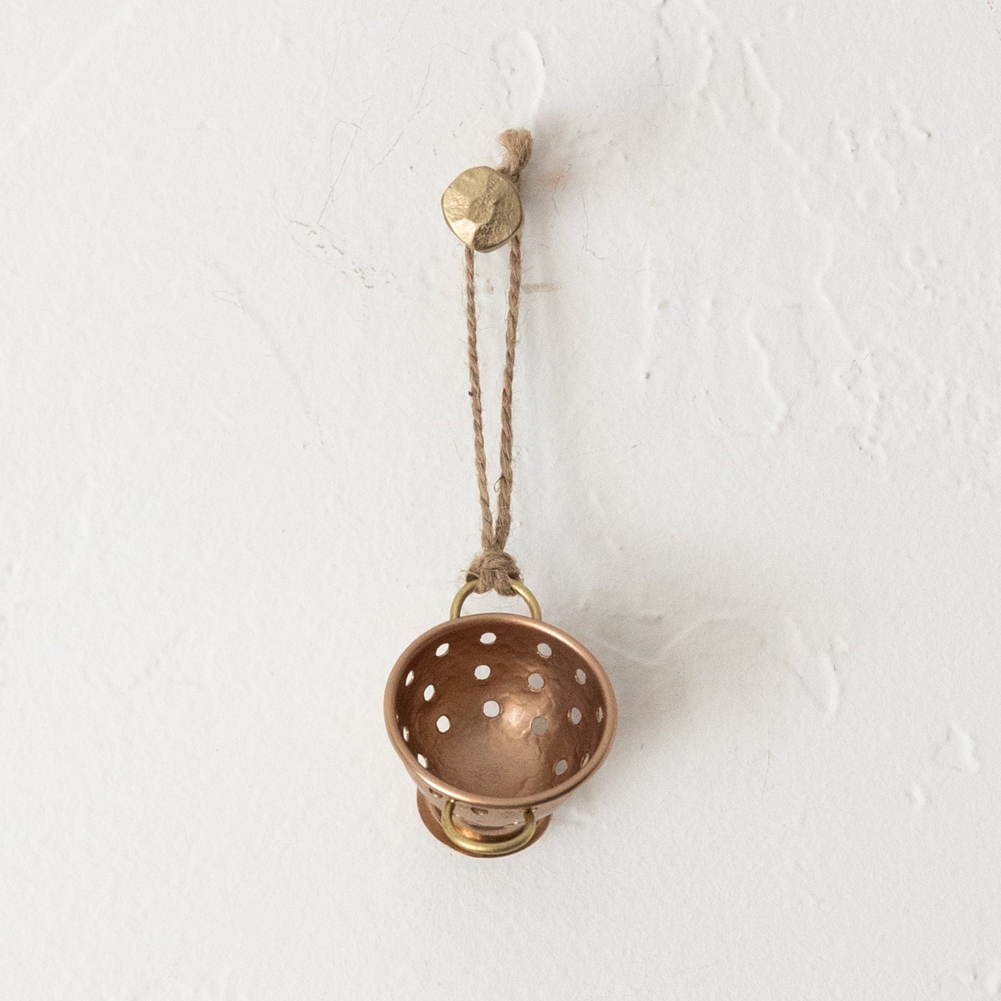 BE HOME Seasonal Copper Colander Ornament