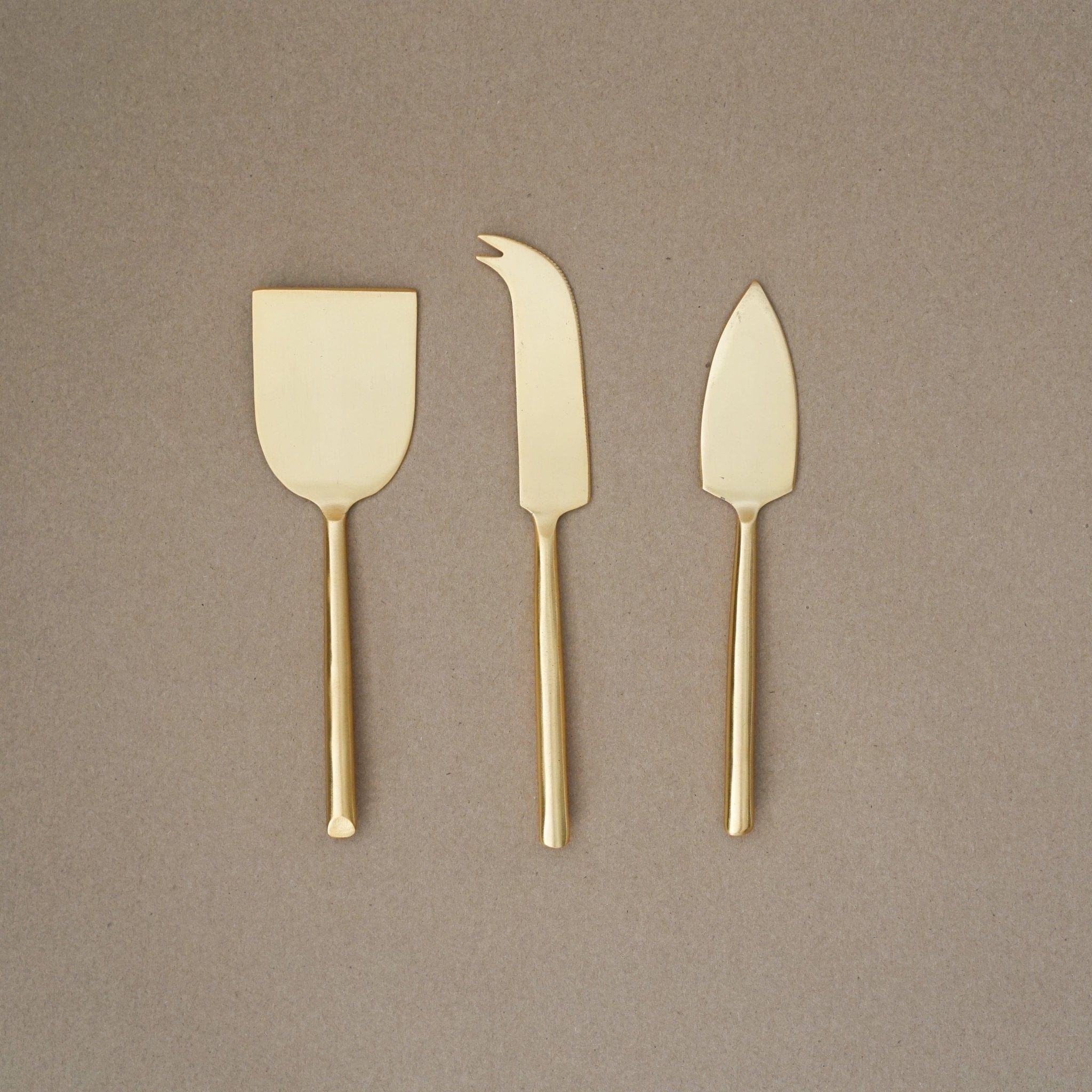 BE HOME Utensils Matte Gold Cheese Knife Set