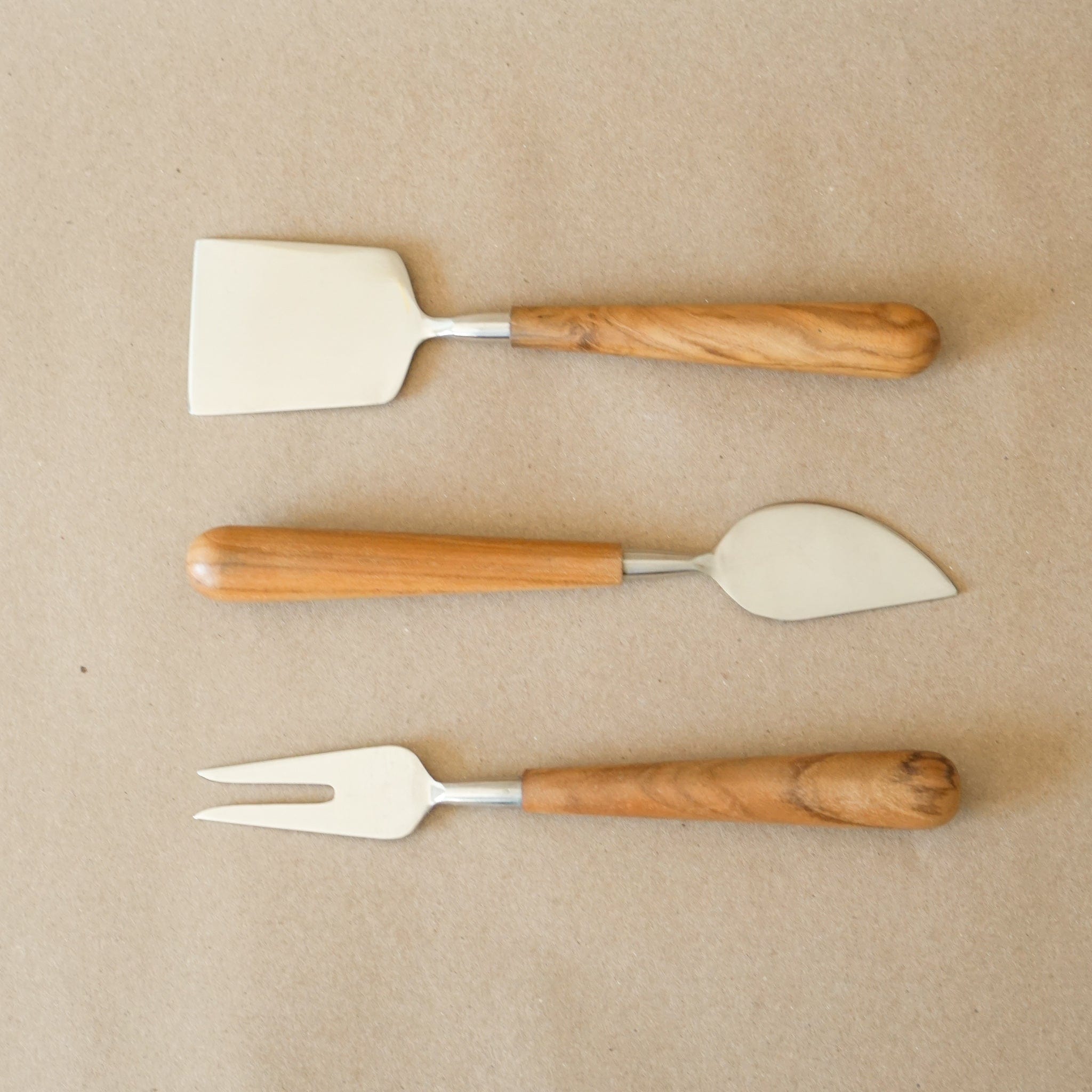 BE HOME Utensils Teak & Stainless Cheese Knife Set