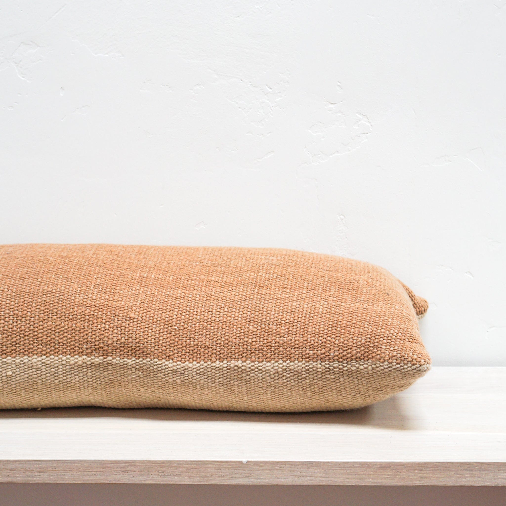 Bicolor Lumbar Pillow in Elm Bark and Oatmeal by Treko - +COOP