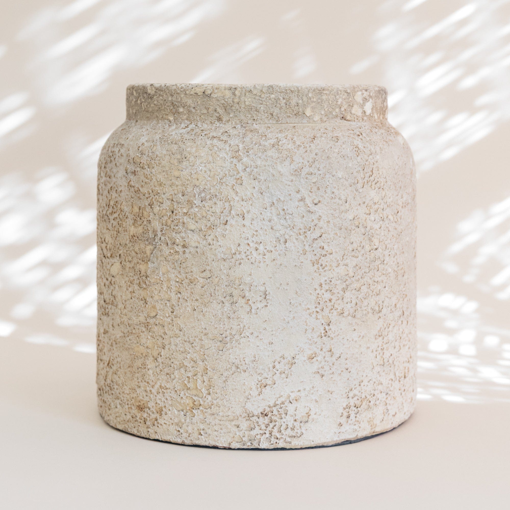 BIDK Home Statement Wide Mouth Stucco Vase
