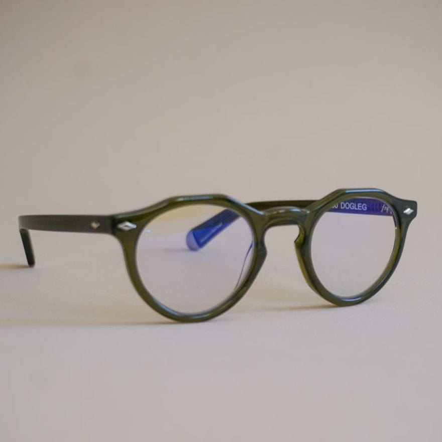 Caddis Eyewear Caddis Glasses Dogleg in Polished Heritage Green