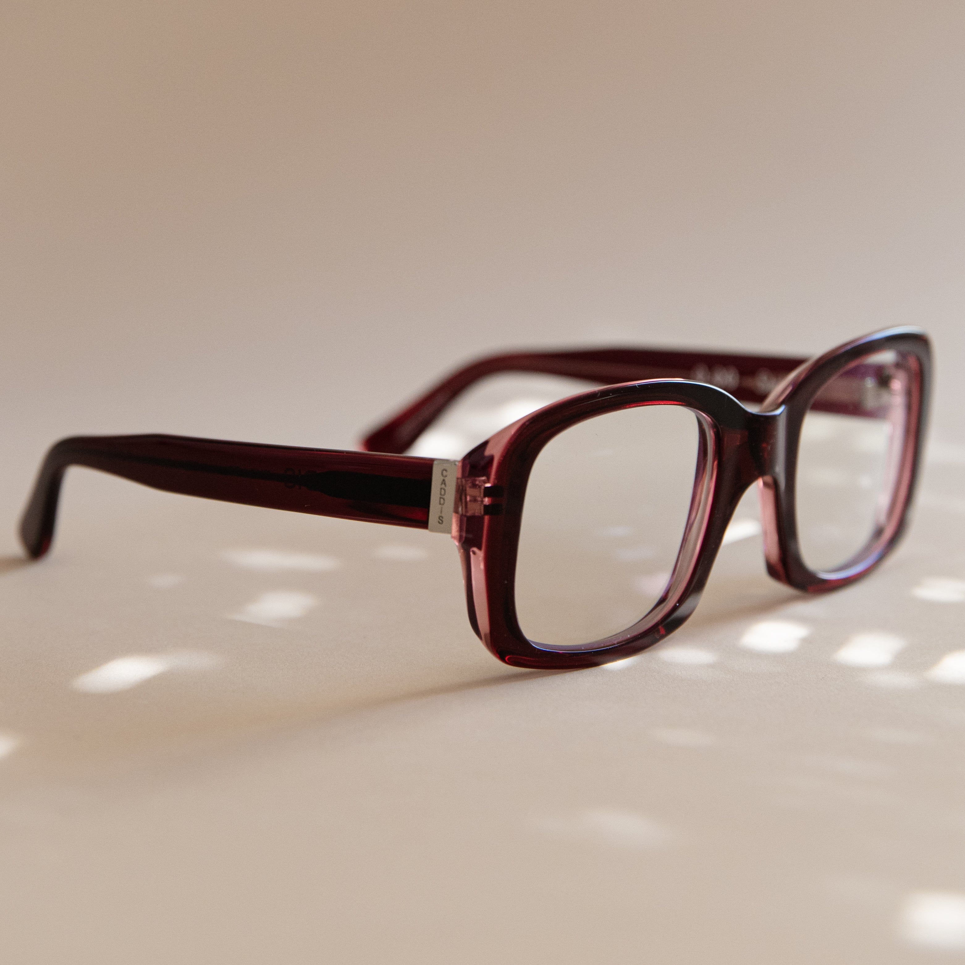 Caddis Eyewear Caddis Glasses Shelby in Boxwine