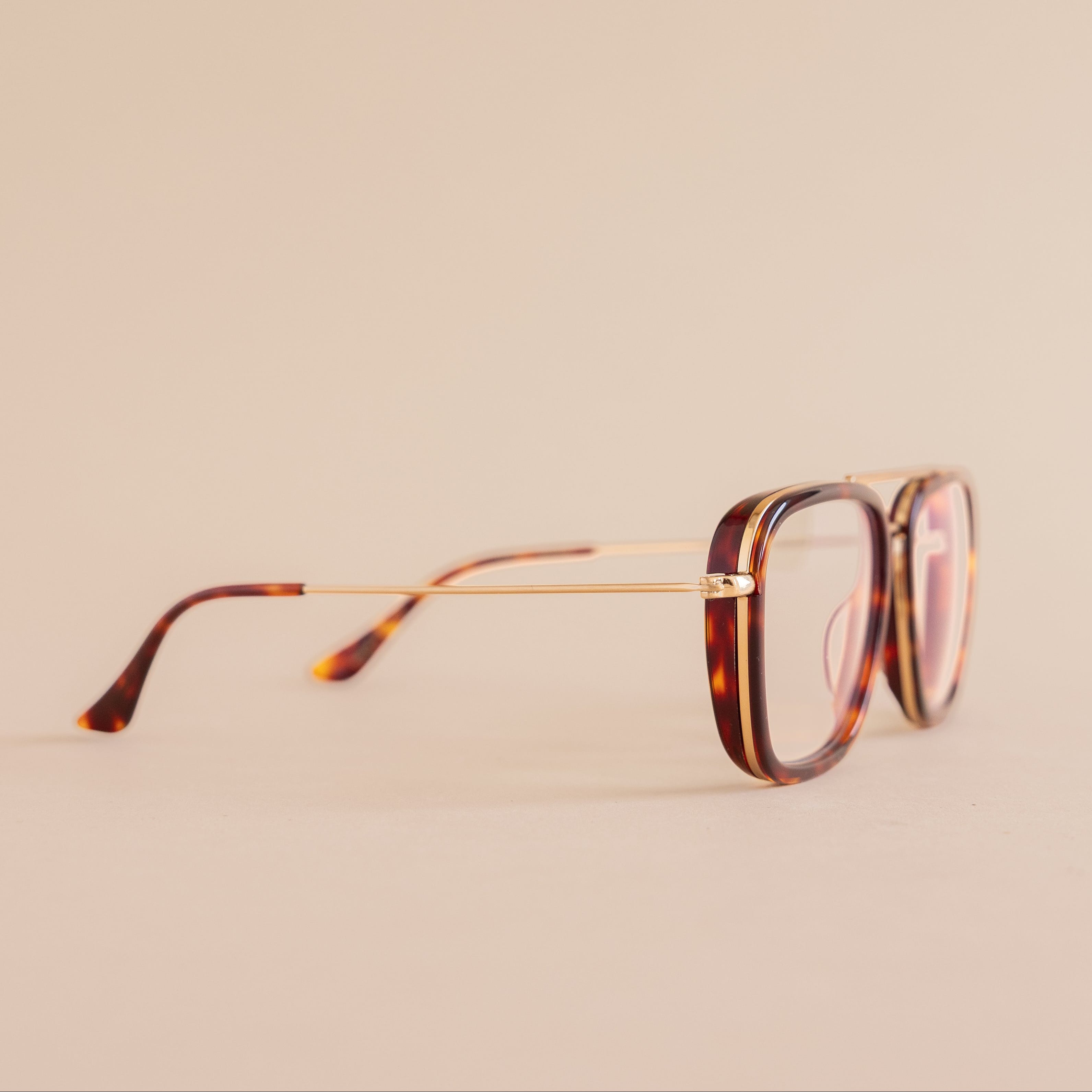 Caddis Eyewear Caddis Glasses Stanton in Turtle Matte Gold