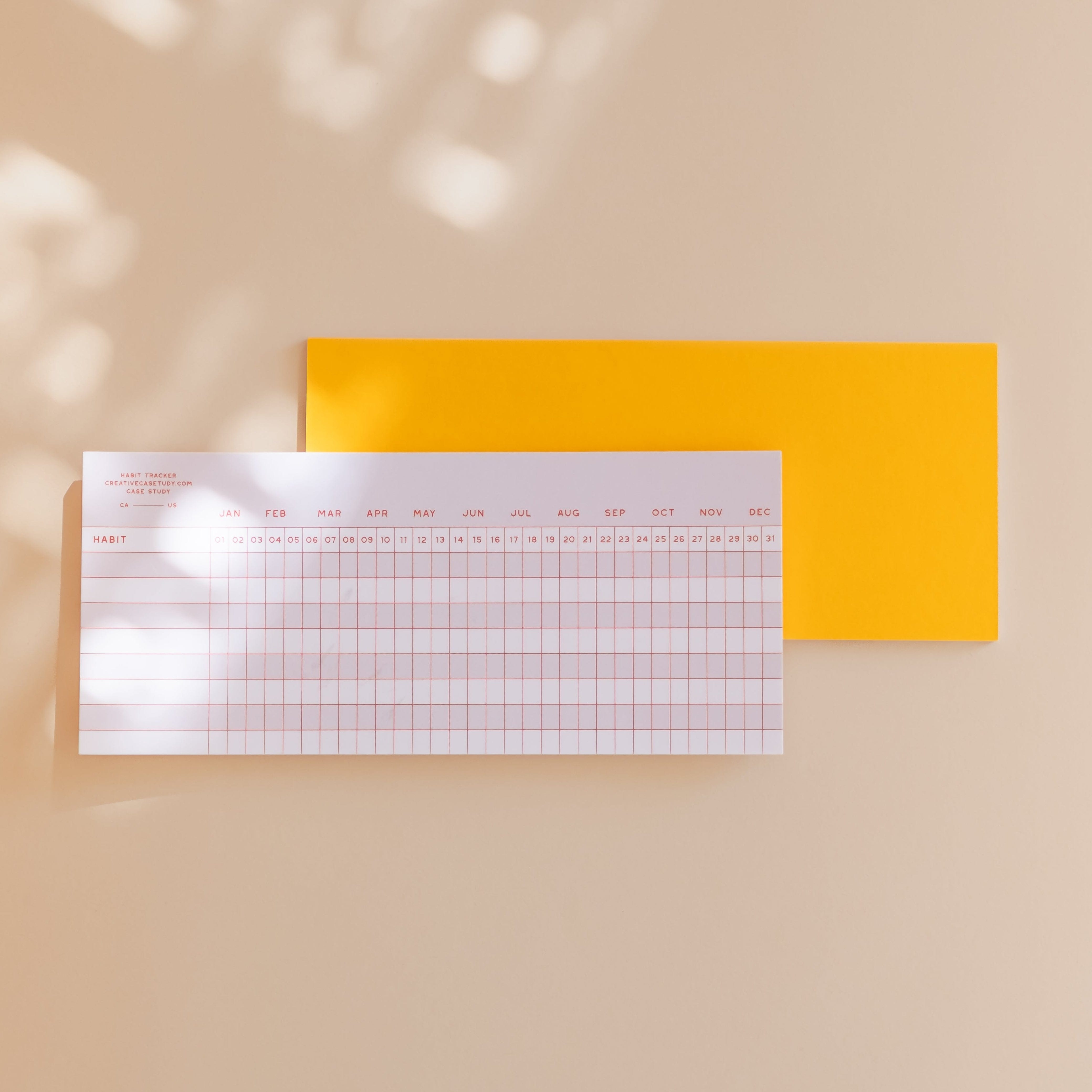 Case Study Stationery + Notebooks Habit Tracker Notepad