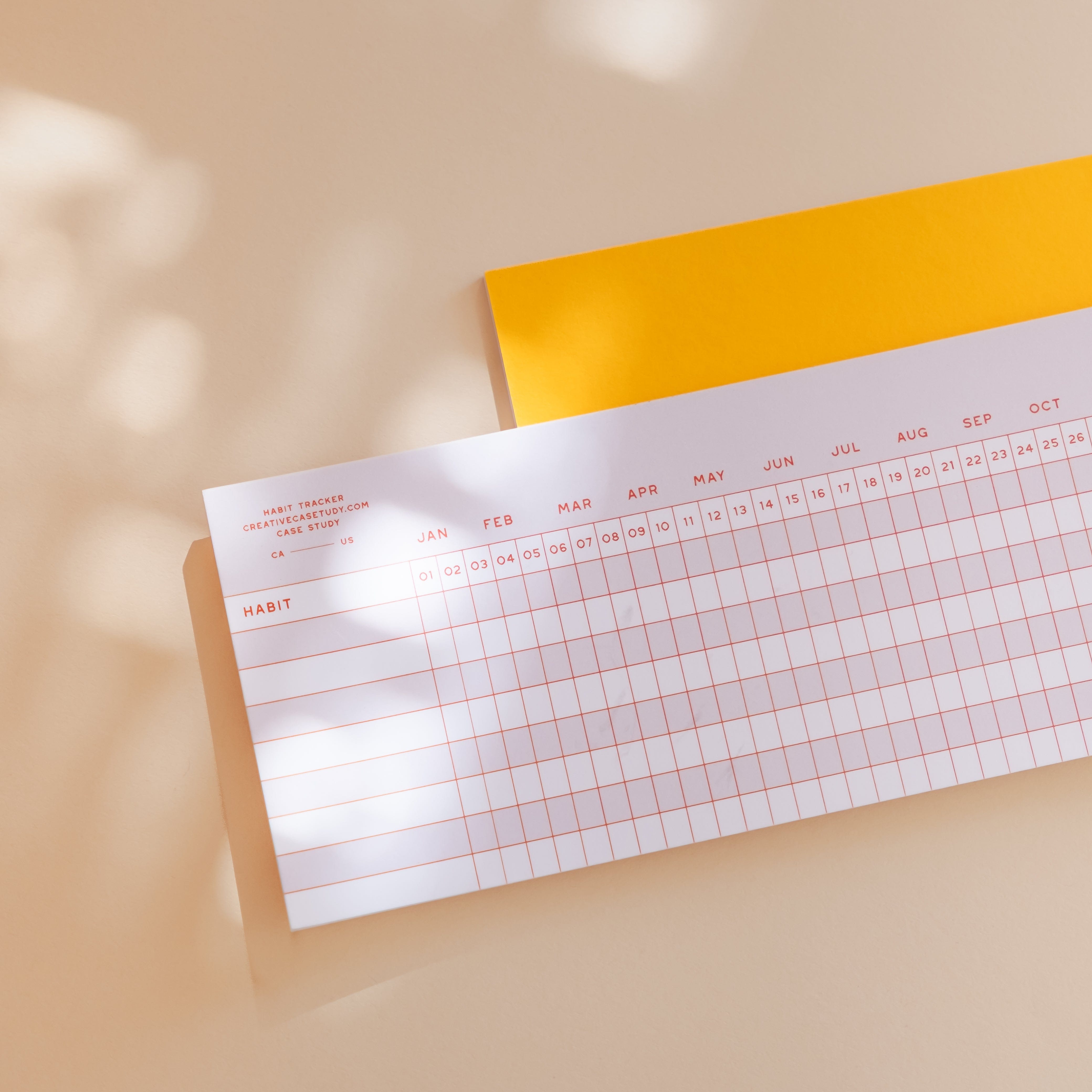 Case Study Stationery + Notebooks Habit Tracker Notepad