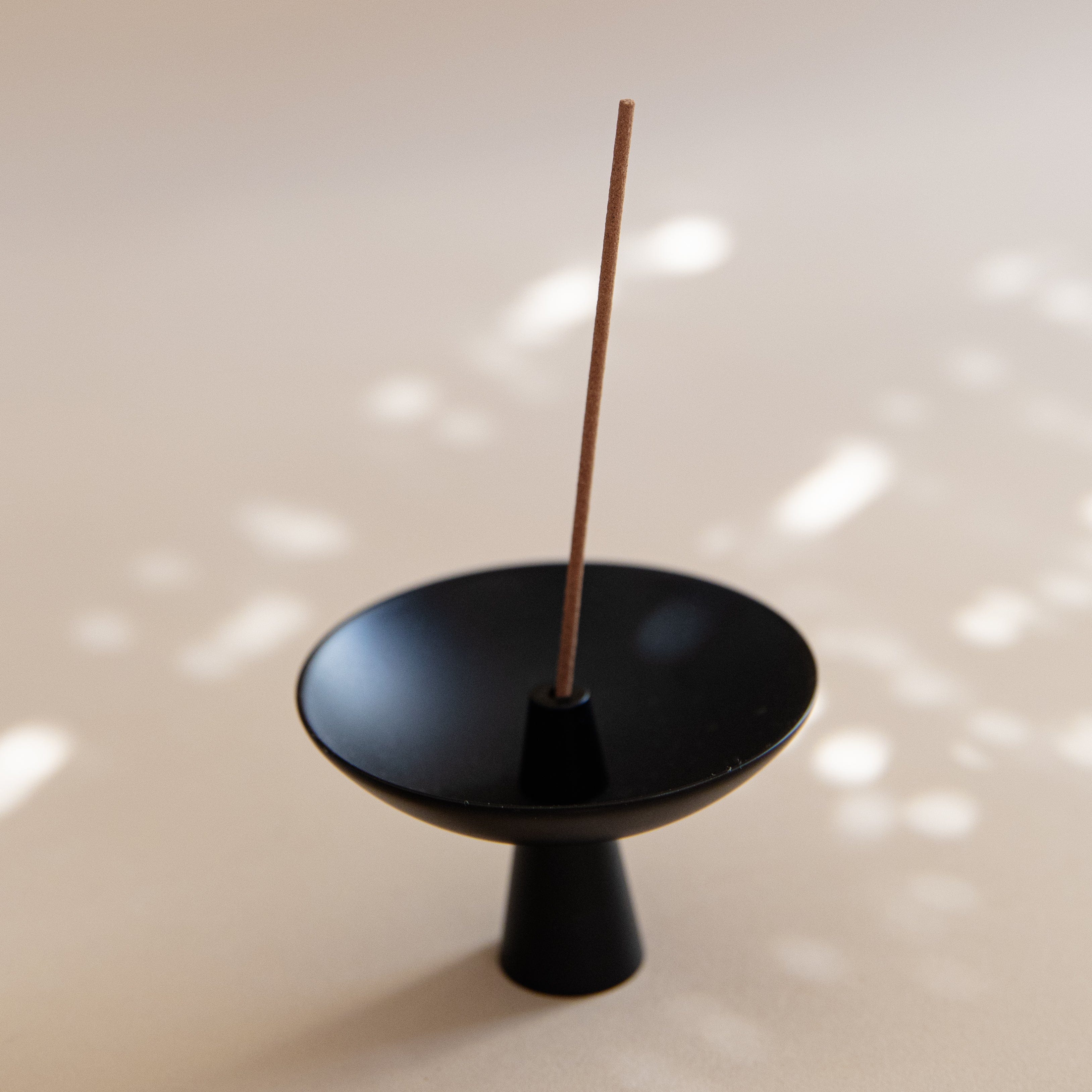 Cedar and Myrrh Incense + Burners Black Brass Incense Holder with Ash Catcher