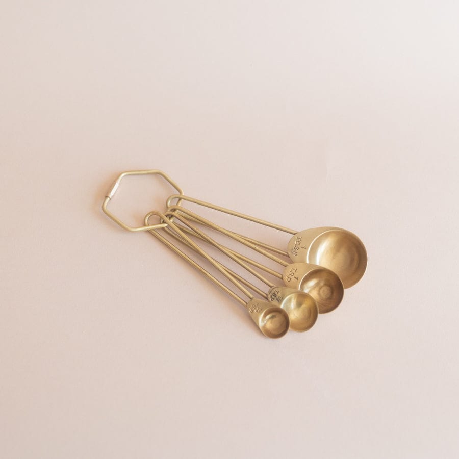 Civil Alchemy Cooking + Utensils Measuring Spoons in Brass