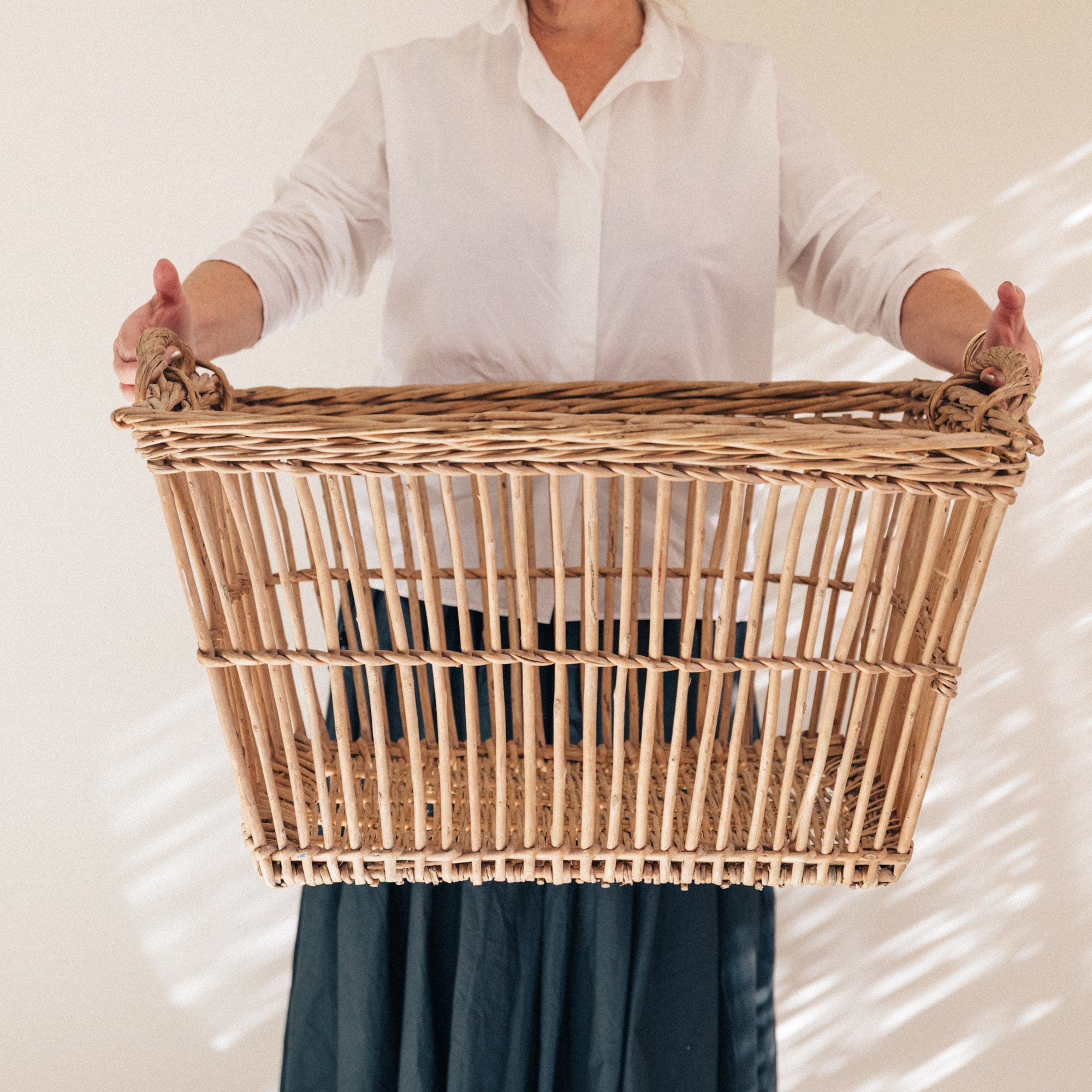 +COOP Vintage Baskets Vintage French Linen Basket