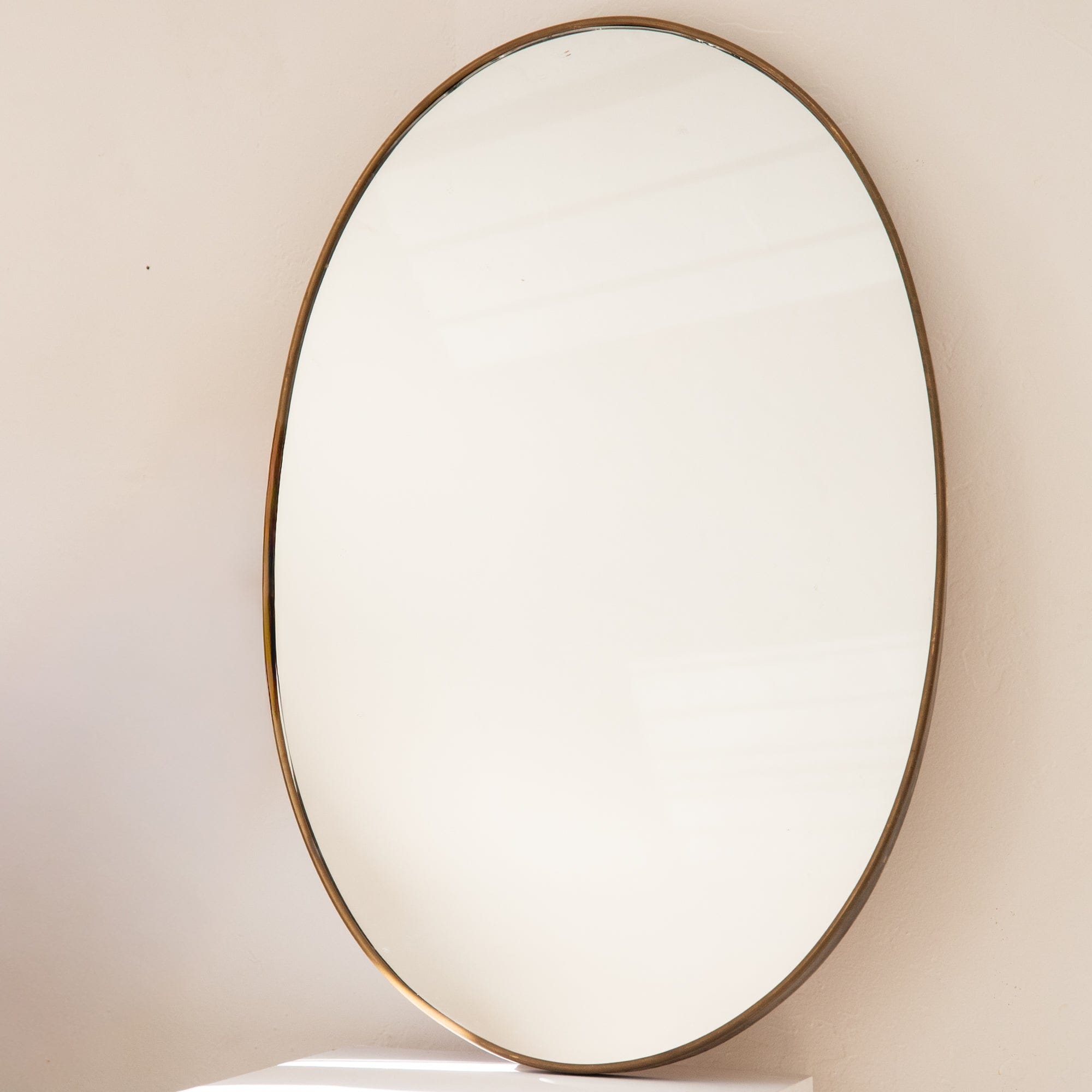 +COOP Vintage Mirrors Italian Brass Oval Mirror