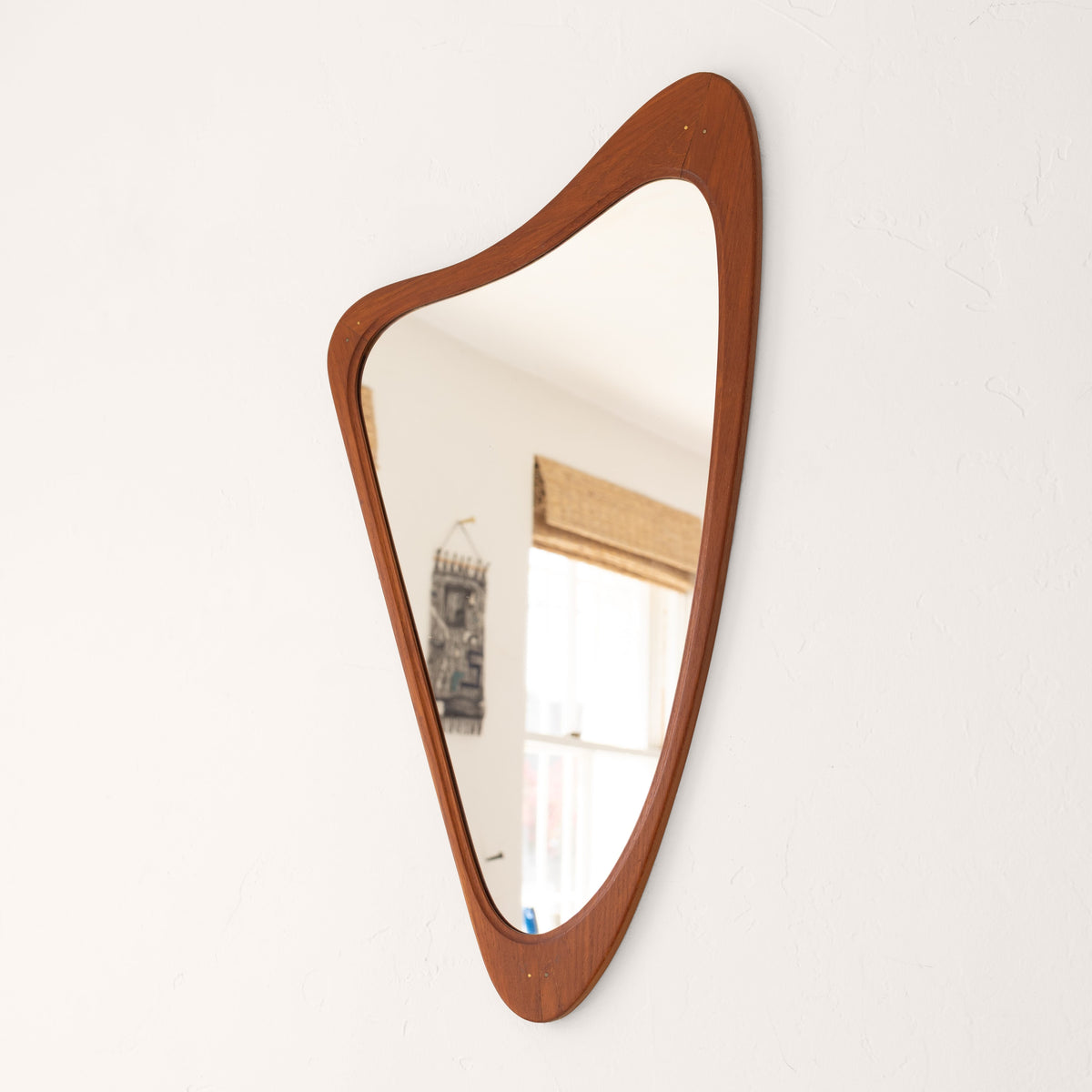 +COOP Vintage Mirrors Vintage Sculptural Teak Wall Mirror